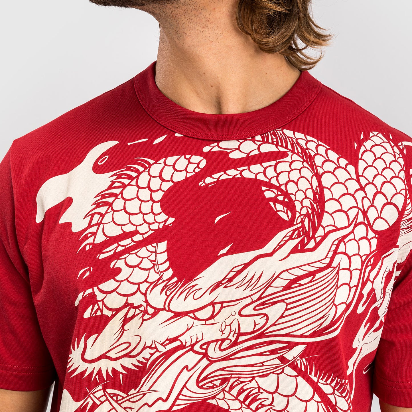 Venum Dragon’s Flight Men’s T-Shirt - Cherry Red/Cream White