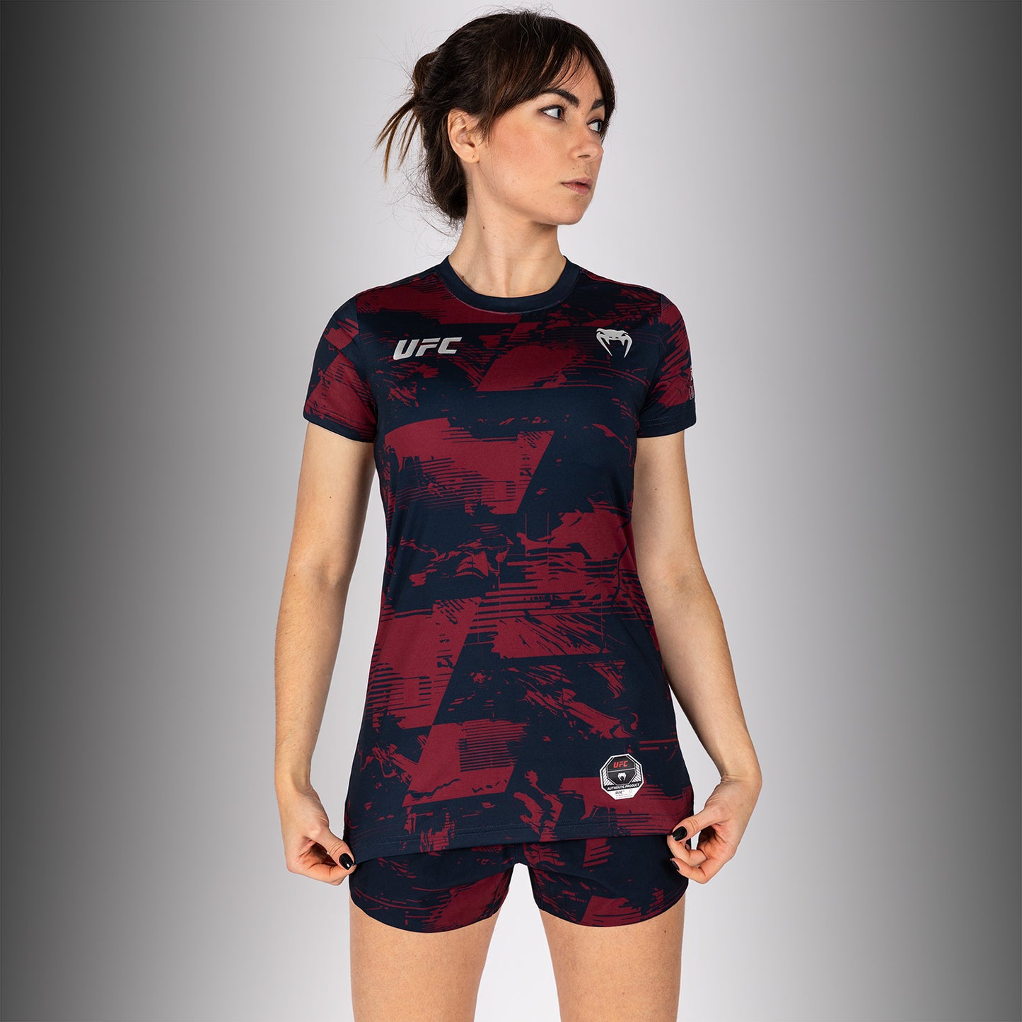 Women’s UFC Zenith by Venum Burgundy Authentic Fight Week Performance Short Sleeve T-Shirt