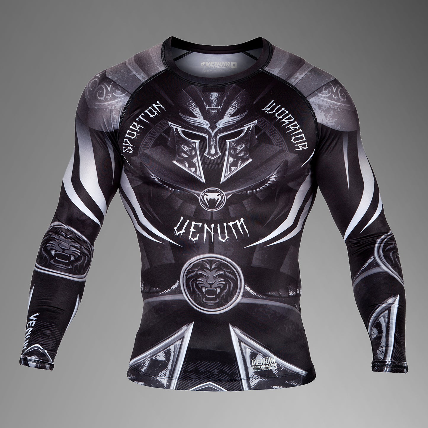 Venum Gladiator 3.0 Rashguard - Long Sleeves - Black/White