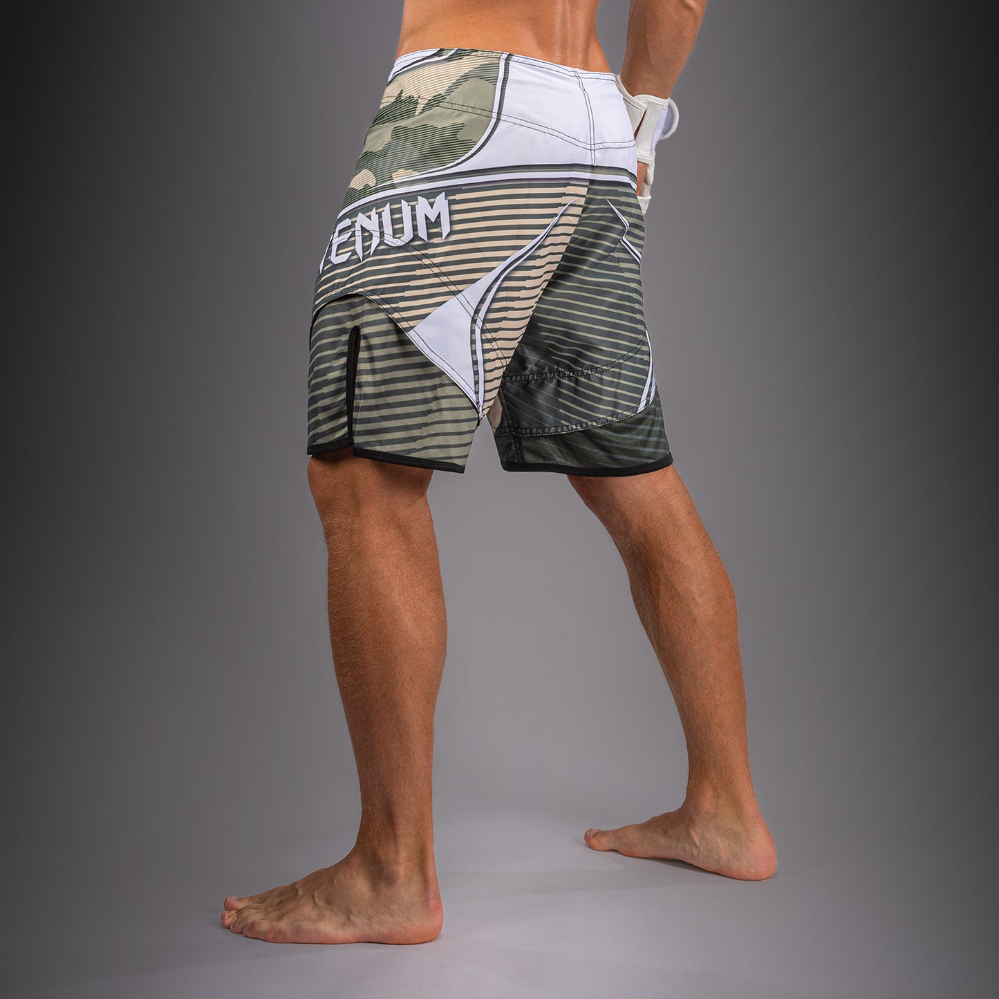 Venum Camo Hero Fight Shorts - Khaki/ Off-White