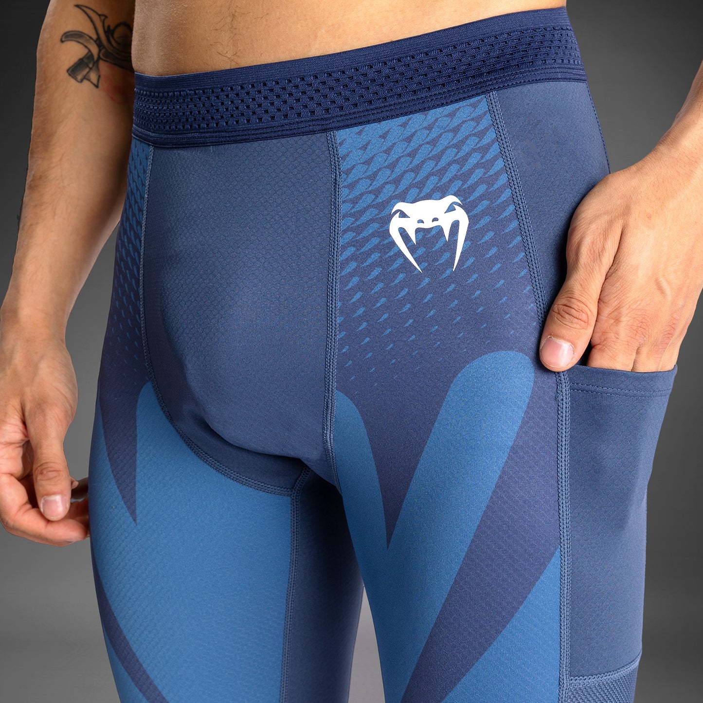 Venum Attack Men's Spats - Navy Blue