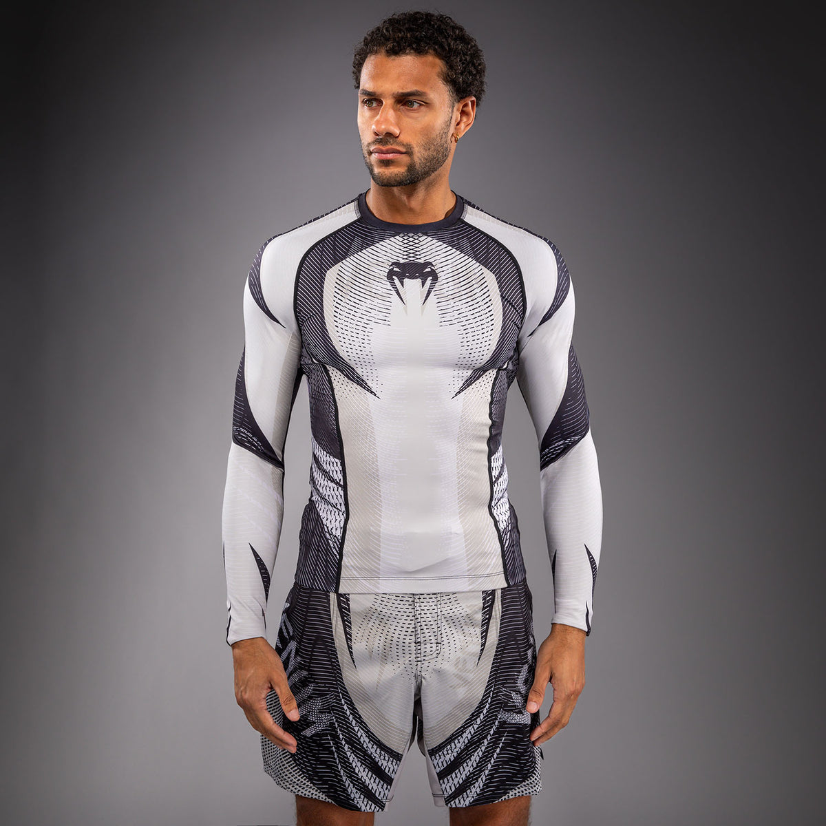 Venum Galactic 3.0 Long Sleeve Rashguard - Off-White/Black