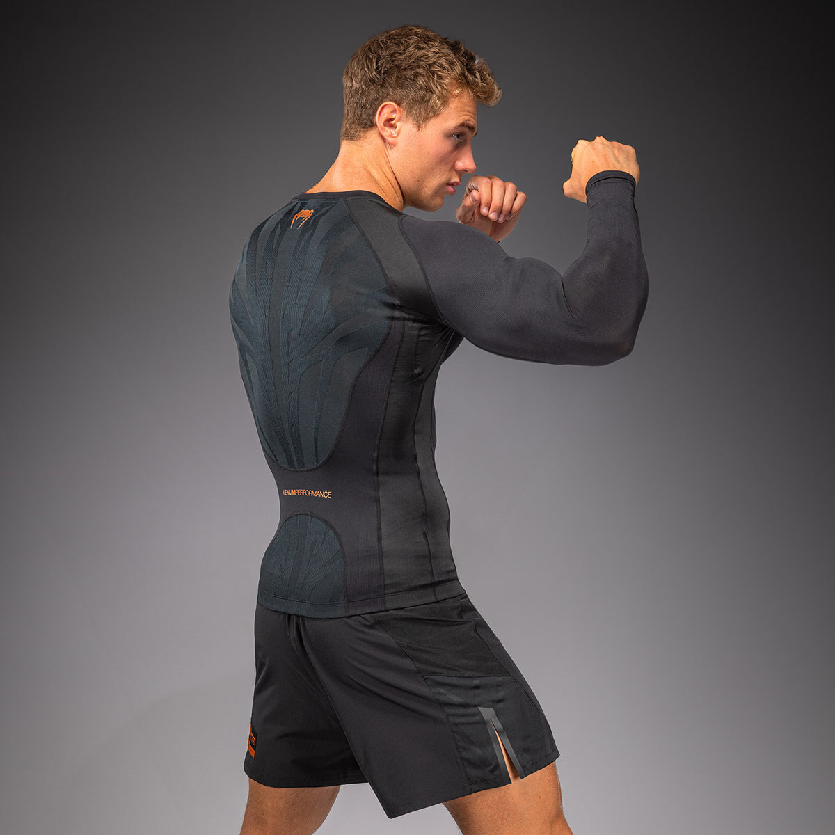 Venum G-Fit Revolution Long Sleeve Rashguard - Black/Copper