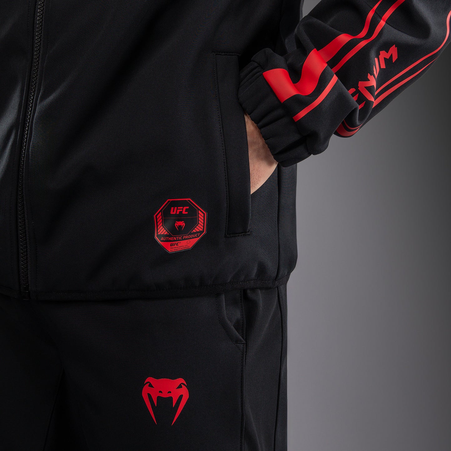 Venum UFC Unity by Venum Authentic Fight Week Men's Zip Hoodie - Black