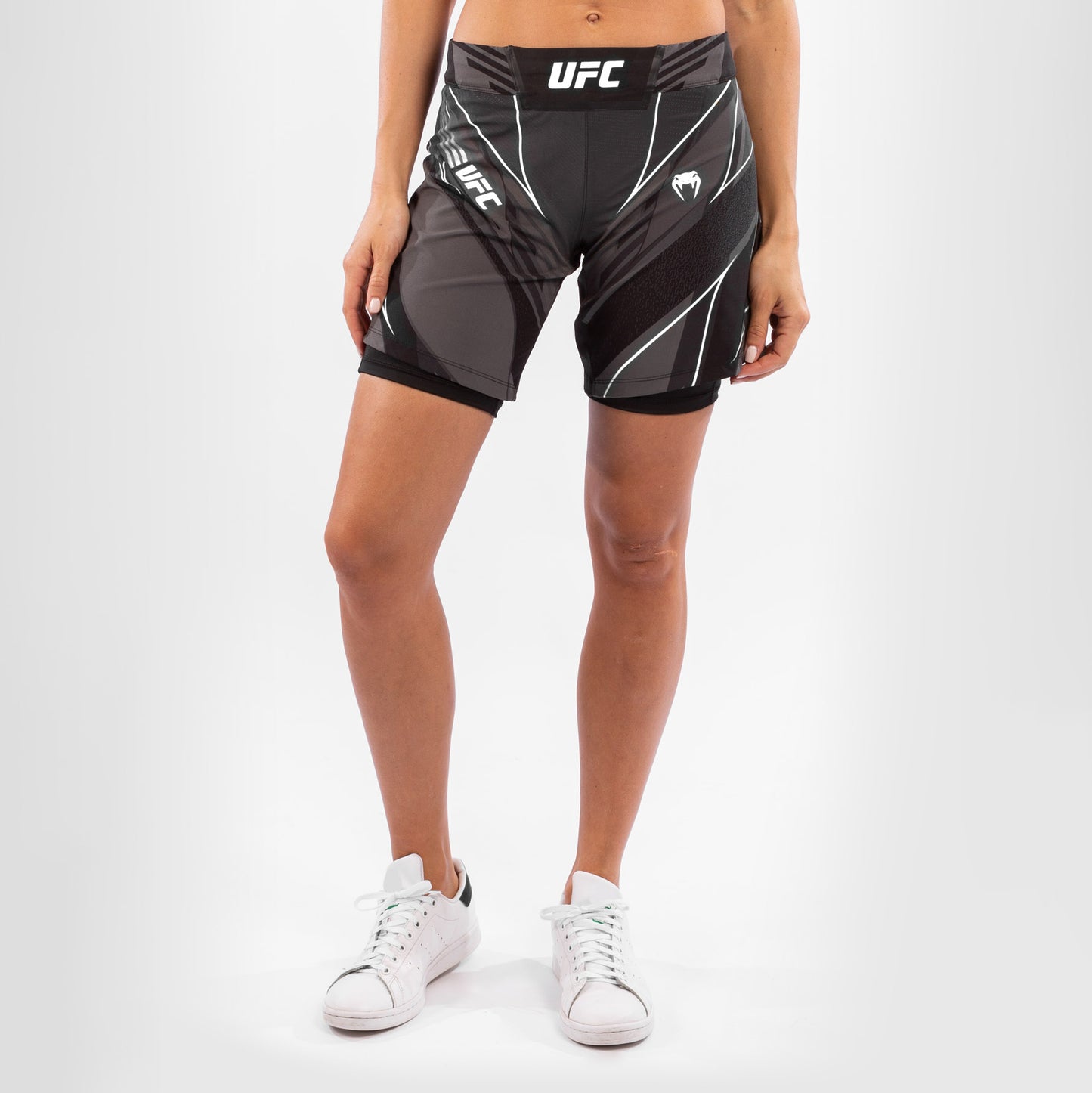UFC Venum Authentic Fight Night Women's Shorts - Long Fit - Black
