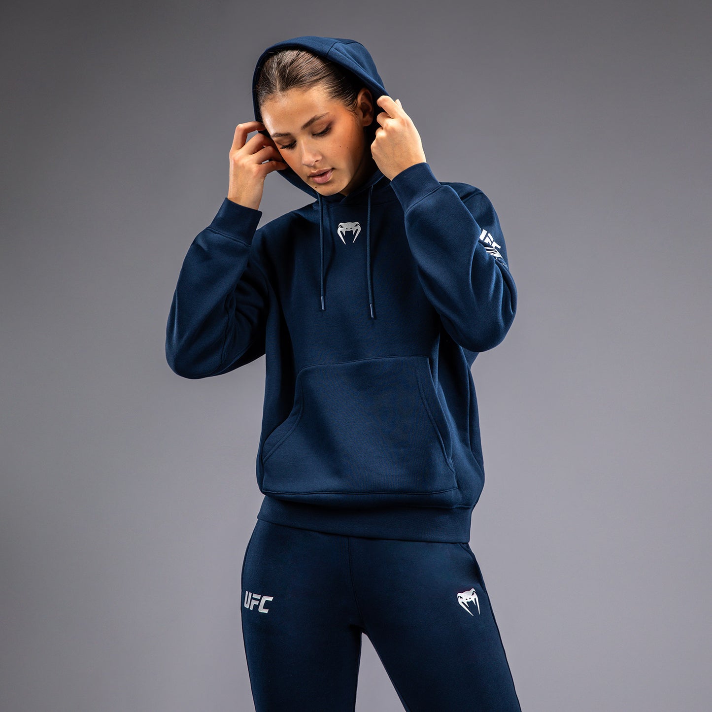 UFC Fusion by Venum Fight Week Women’s Pullover Hoodie - Solid Oceanic Blue