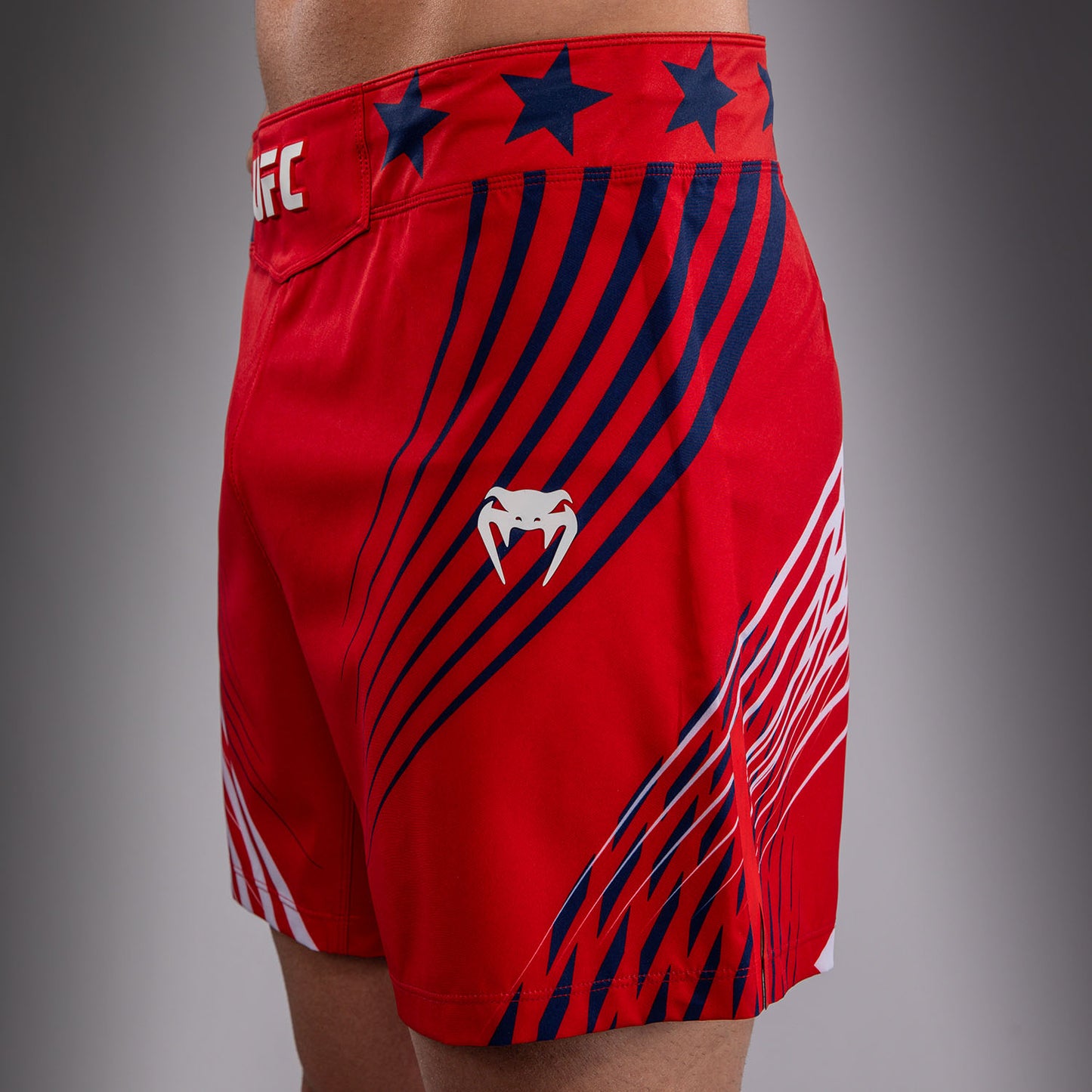 Men's Official UFC Freedom 250 by Venum Red Authentic Fight Night Short Fit Fight Short