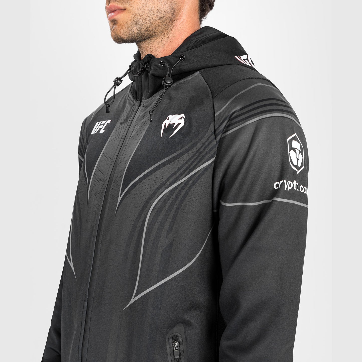 UFC Venum Authentic Fight Night 2.0 Kit by Venum Men's Walkout Hoodie - Black