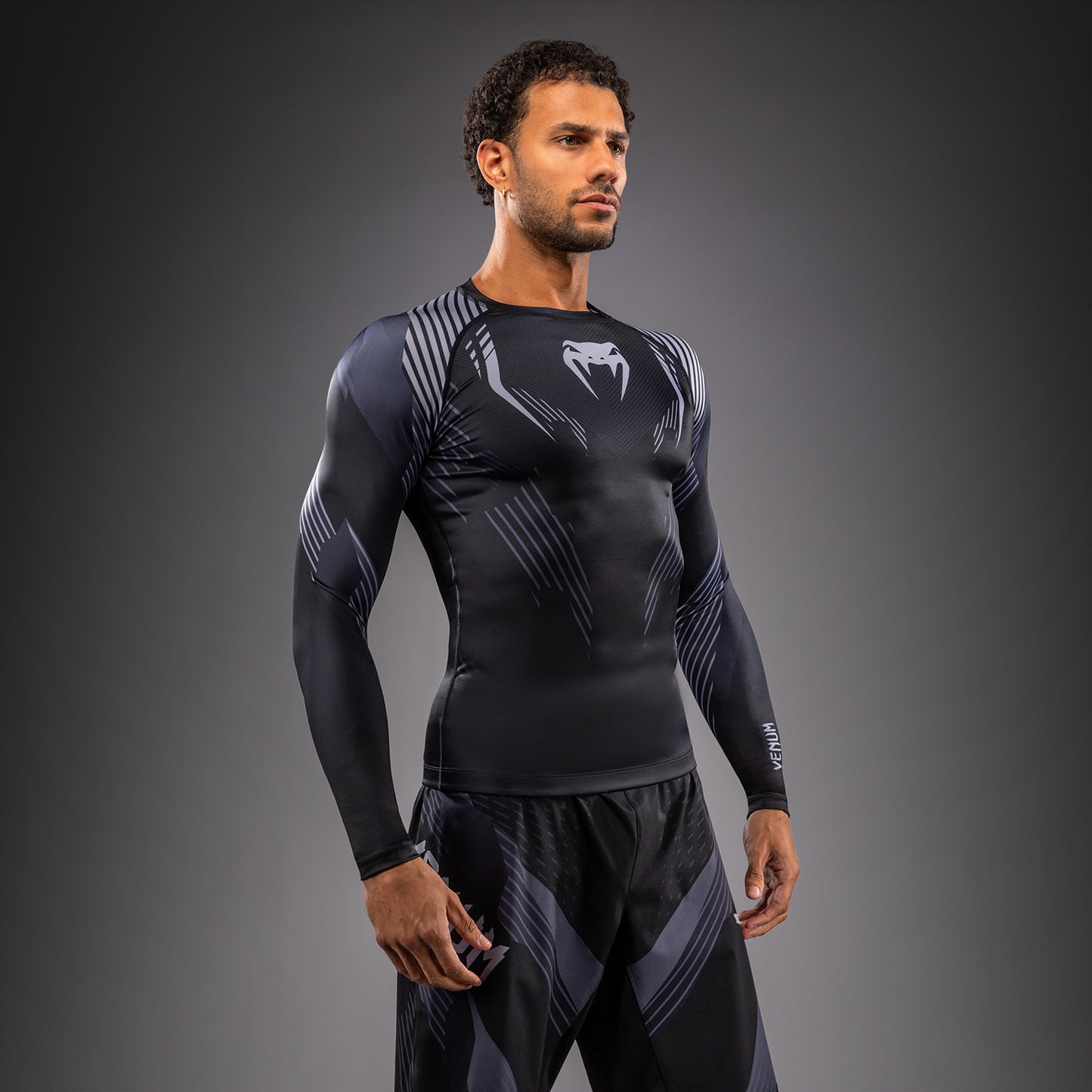 Venum No-Gi 6.0 Long Sleeve Rashguard - Black/Grey