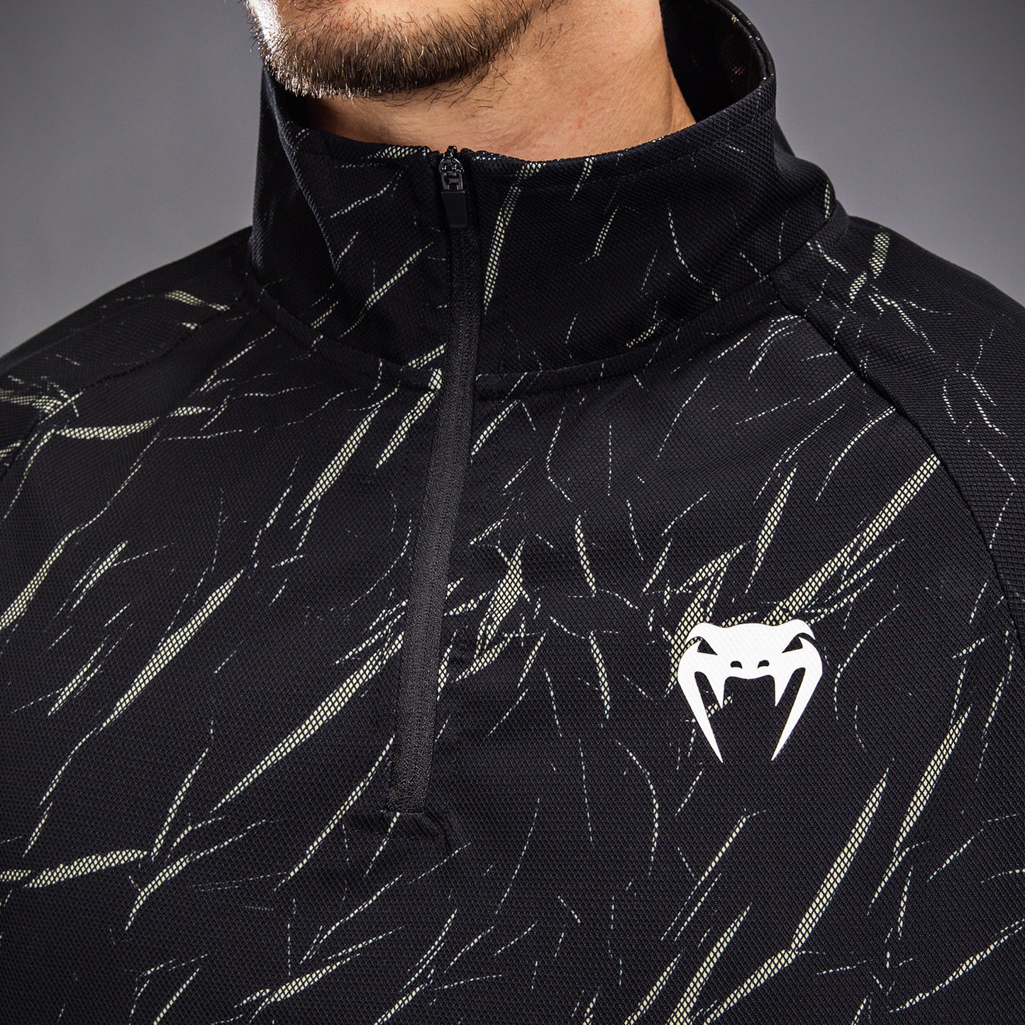 Venum Trooper Men's Half-Zip Jacket - Black/Stone Sand
