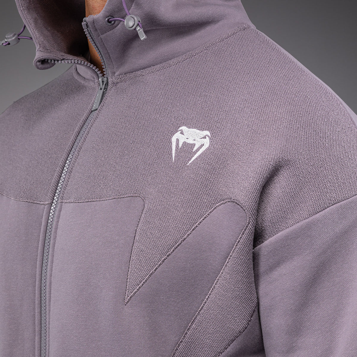 Venum Attack Fleece & Weave Track Jacket - Lavender Grey