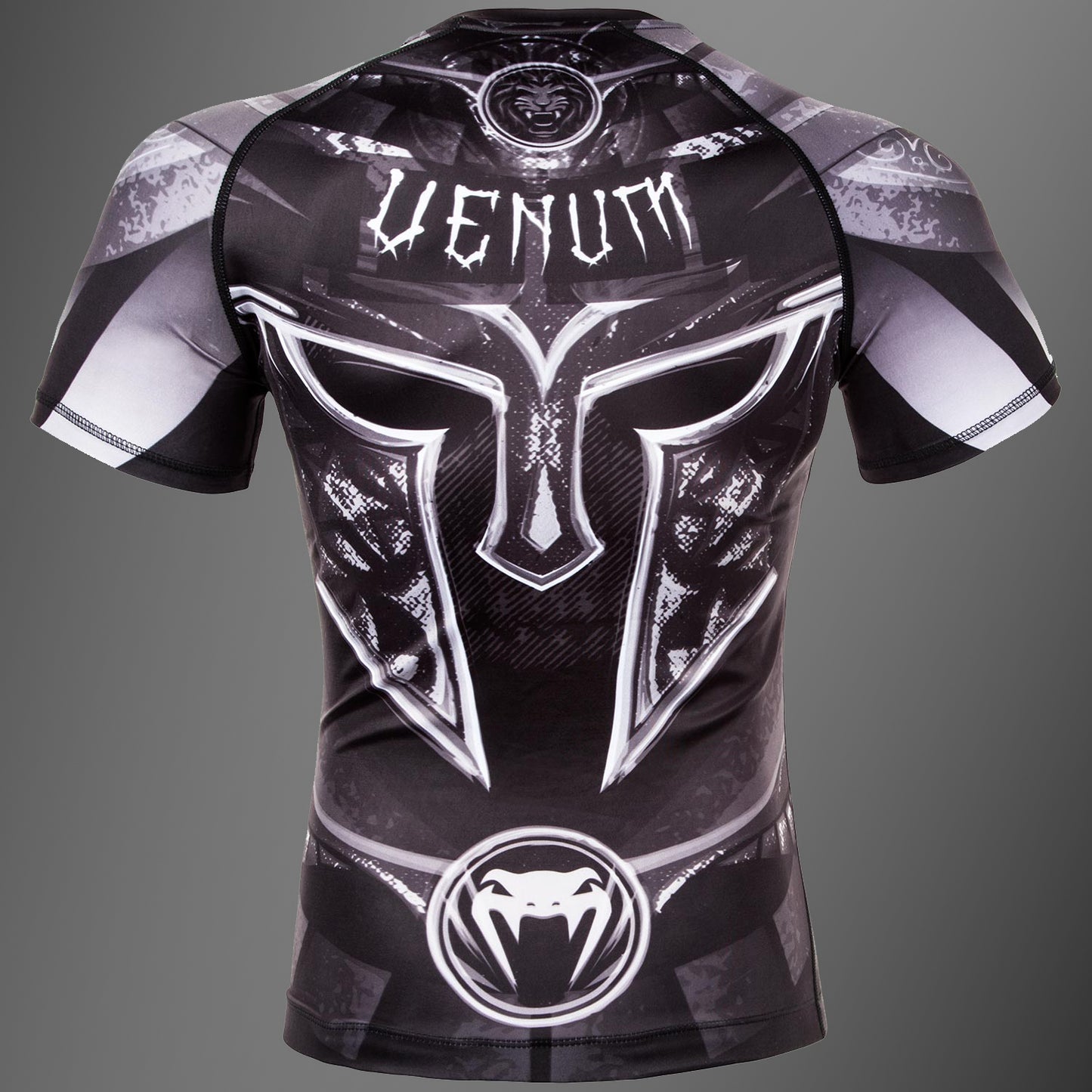 Venum Gladiator 3.0 Rashguard - Black/White - Short Sleeves