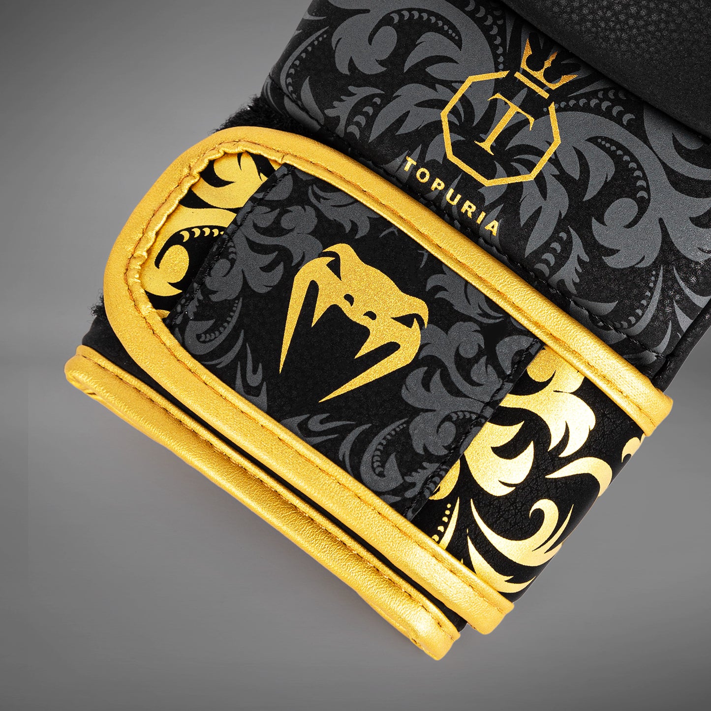 Venum x Topuria Unmatched Edition MMA Sparring Gloves - Black/Gold
