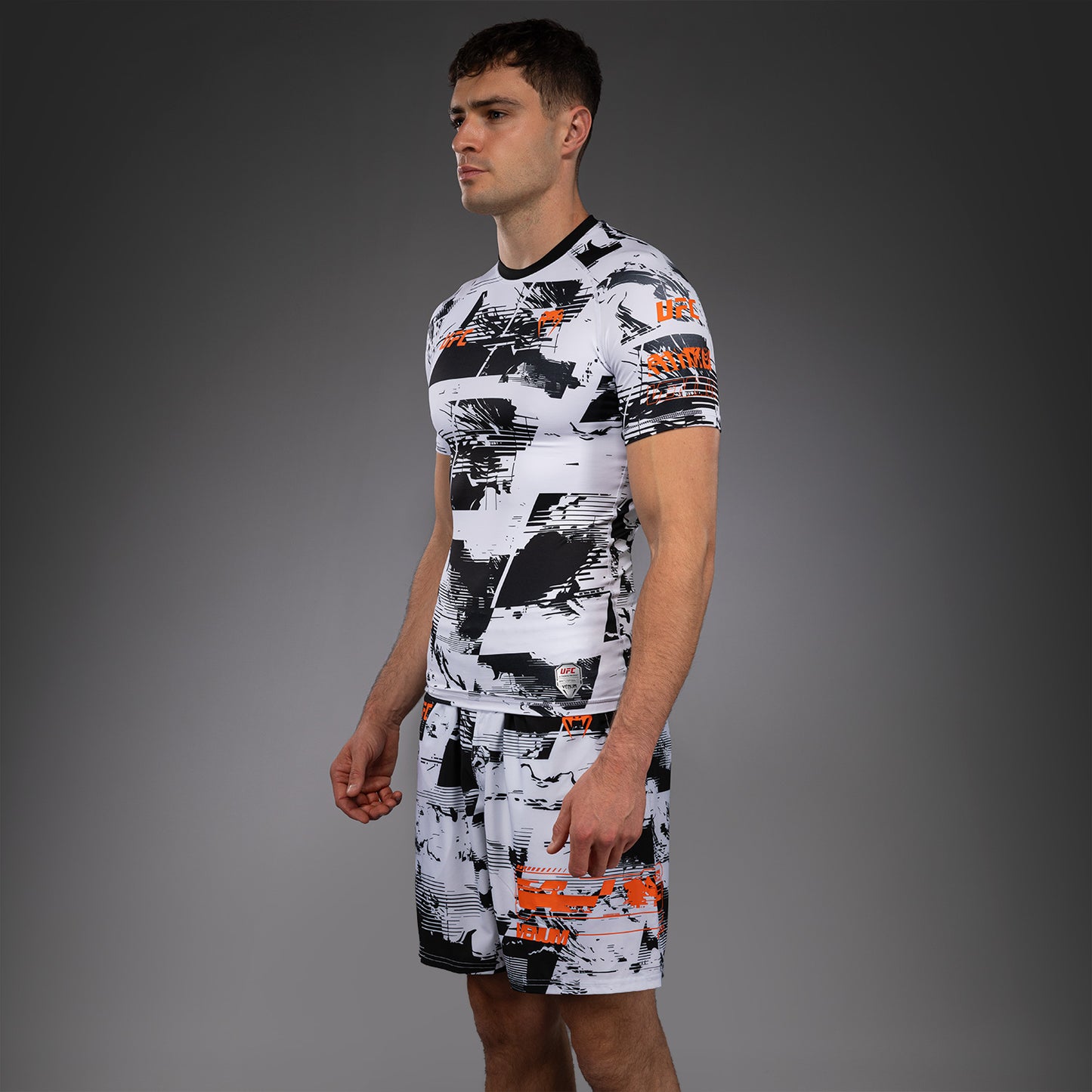 Men's UFC Zenith by Venum White Authentic Fight Week Performance Short Sleeve Rashguard