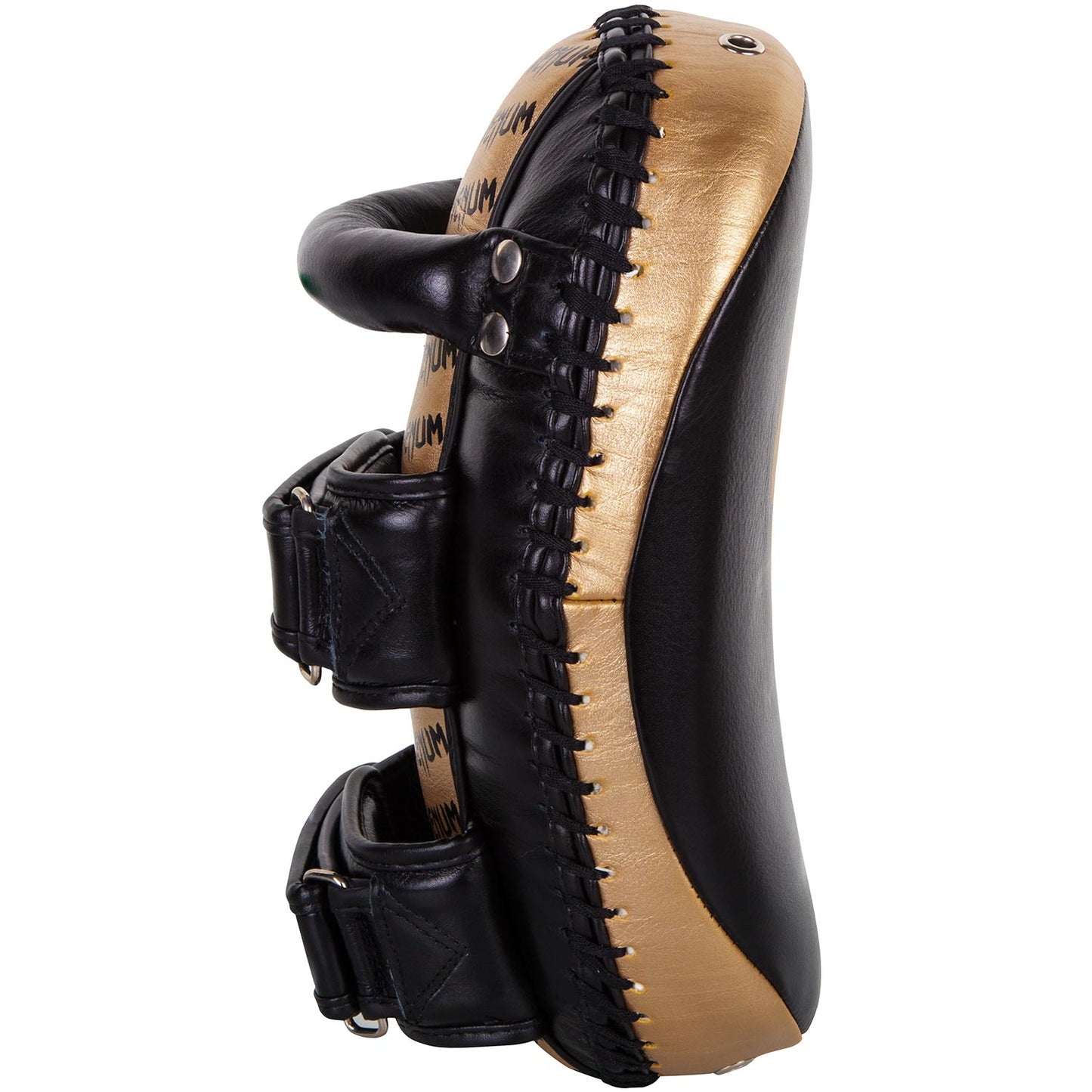 Venum Kick Pads Leather-Black/Gold