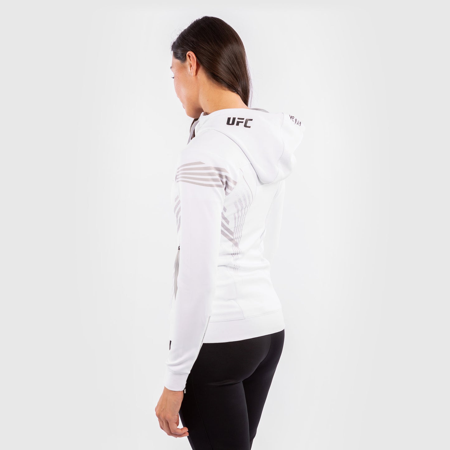UFC Venum Personalized Authentic Fight Night Women's Walkout Hoodie - White