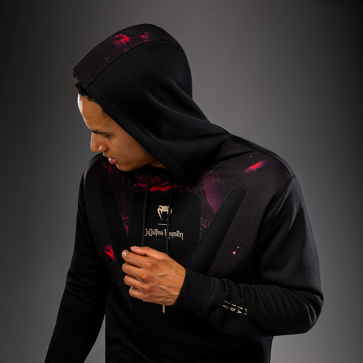Jujutsu Kaisen x Venum Itadori Hoodie - Black/Red