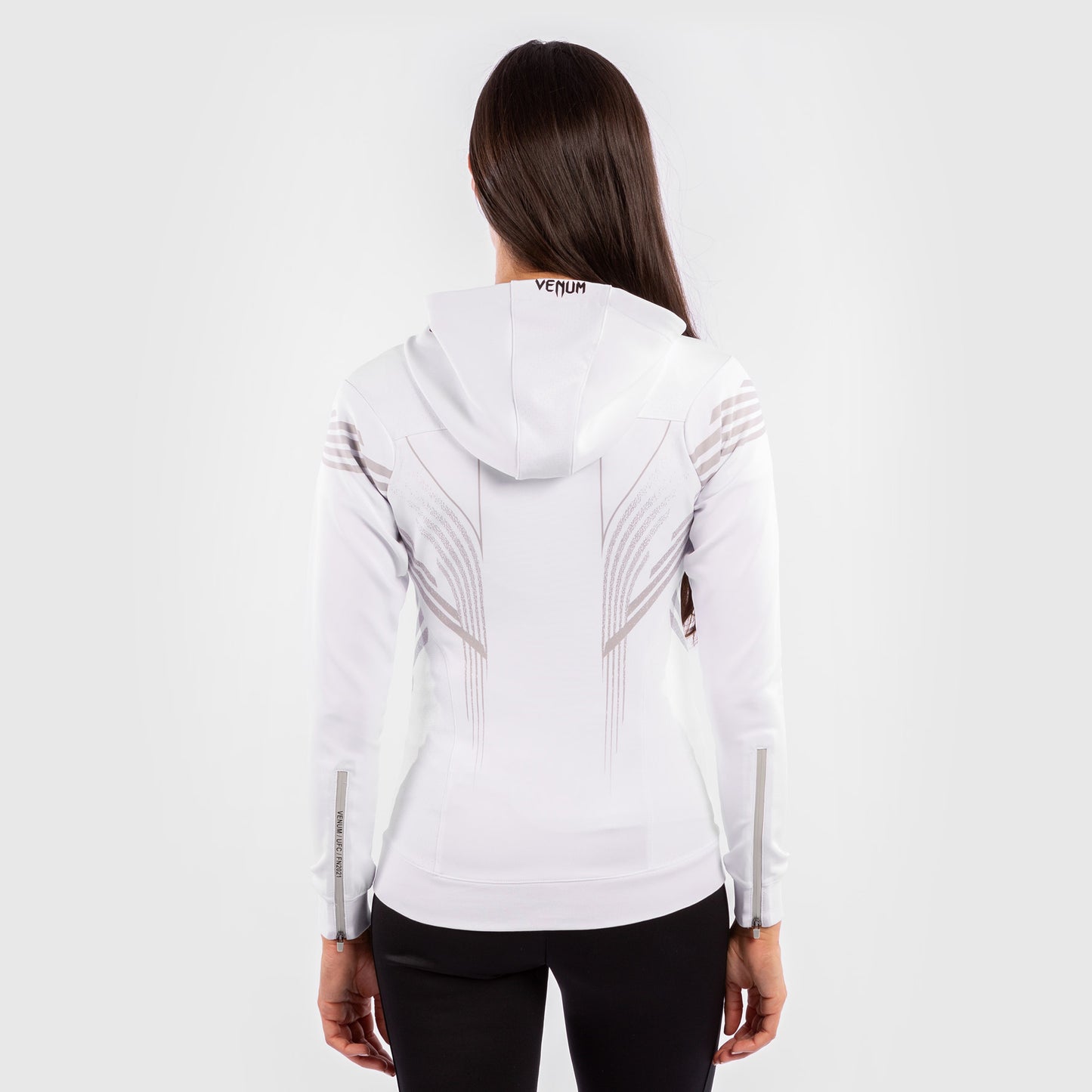 UFC Venum Personalized Authentic Fight Night Women's Walkout Hoodie - White