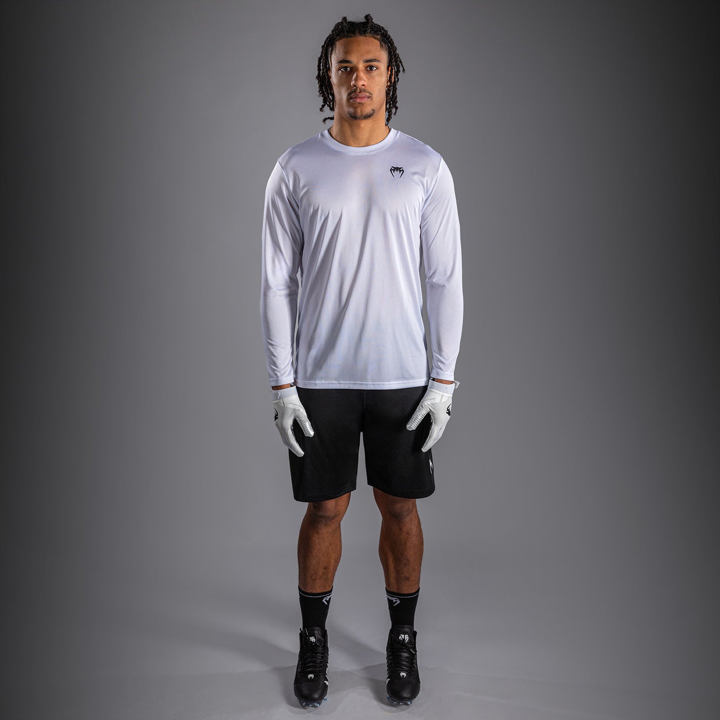 Venum Lineup Performance Long Sleeve T-Shirt - White/Black