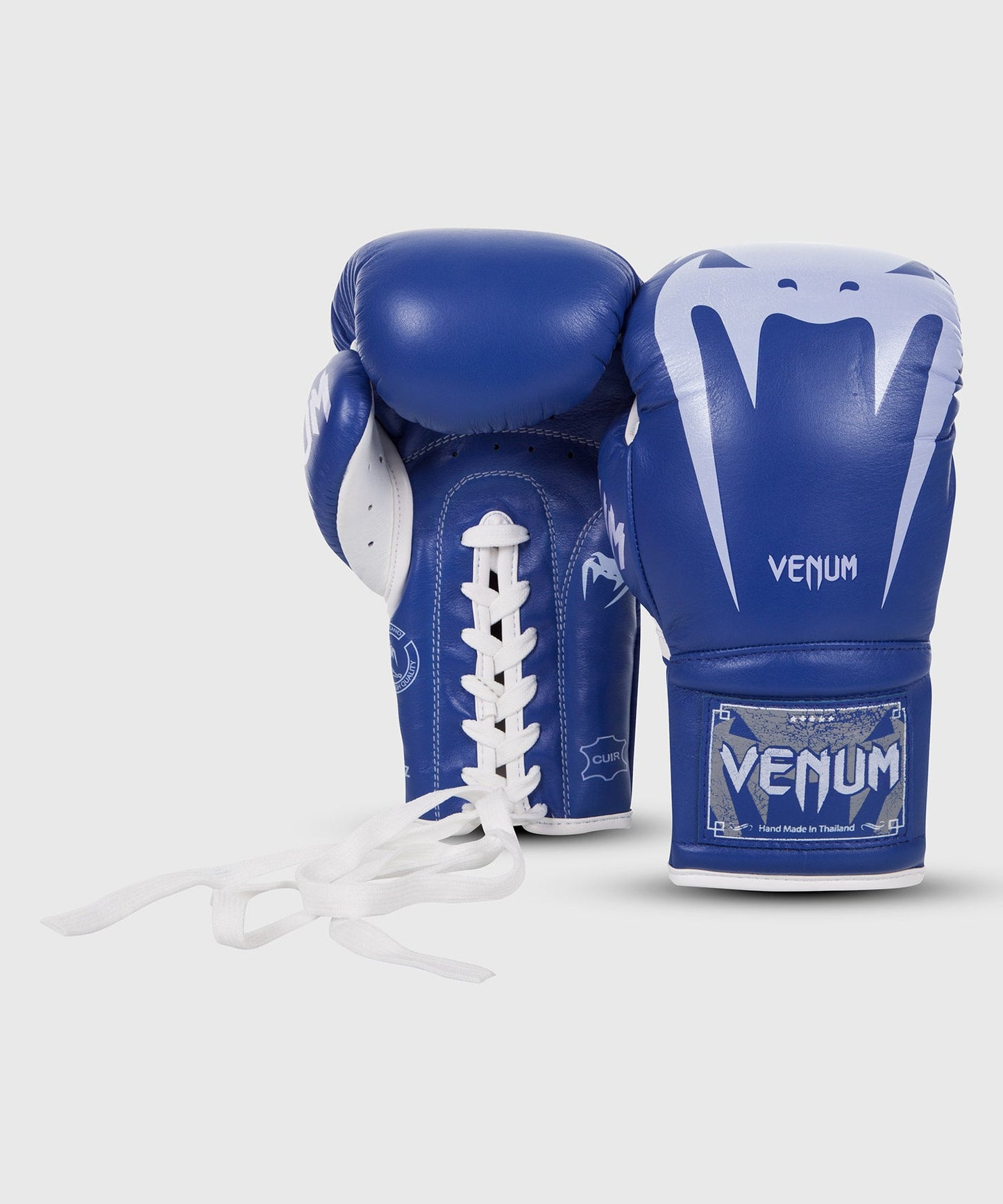 Venum Giant 3.0 Boxing Gloves - Nappa Leather - With Laces - Blue