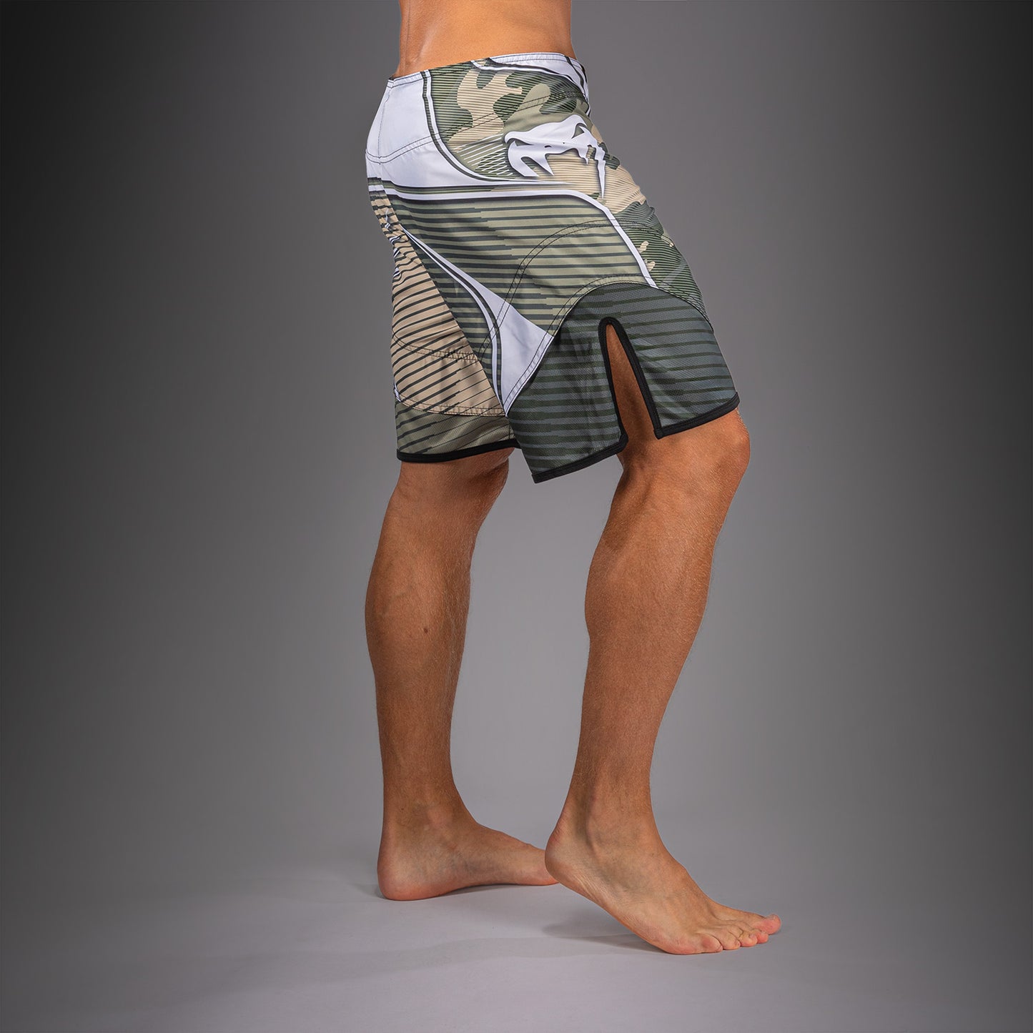 Venum Camo Hero Fight Shorts - Khaki/ Off-White