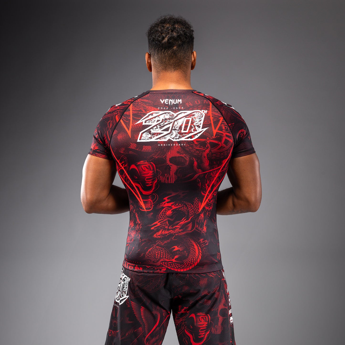 Venum 20th Anniversary Short Sleeve Rashguard - Black/Red
