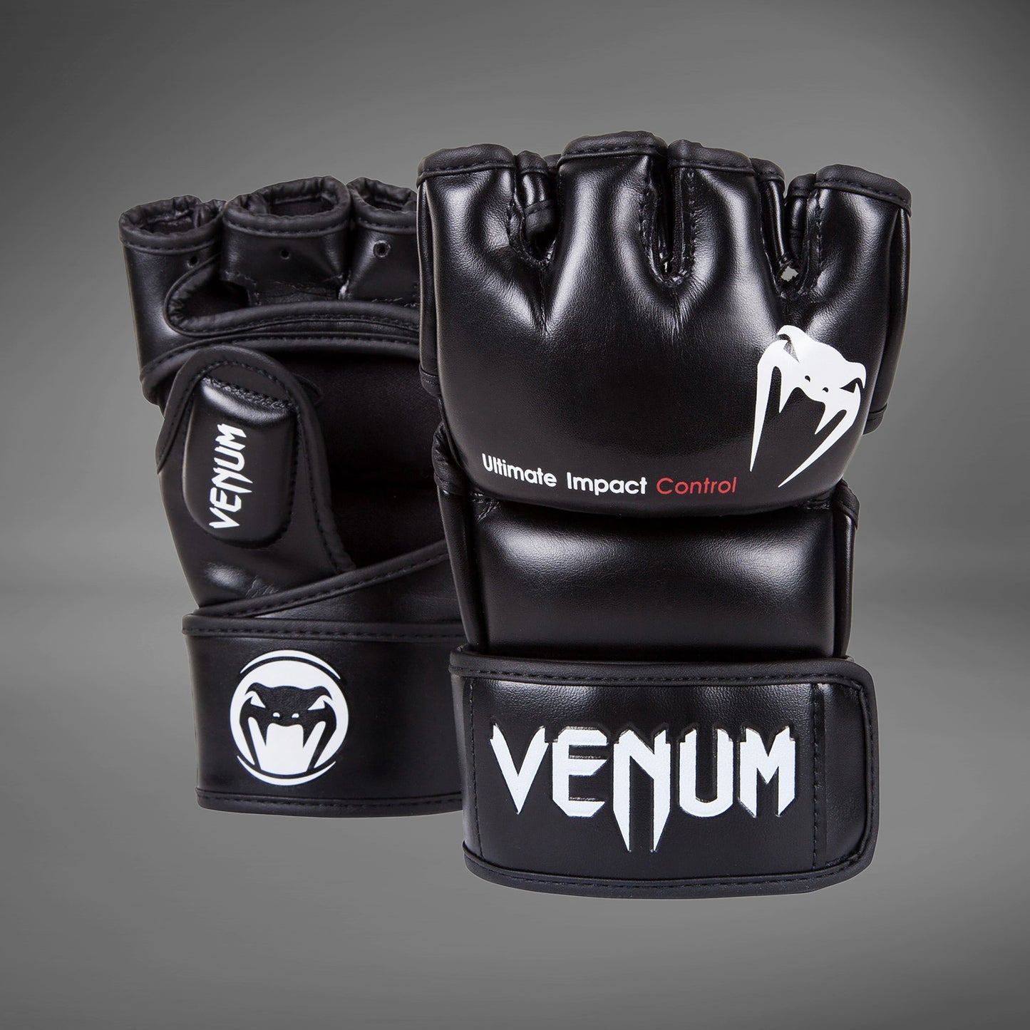 Venum Impact MMA Gloves - Skintex Leather - Black