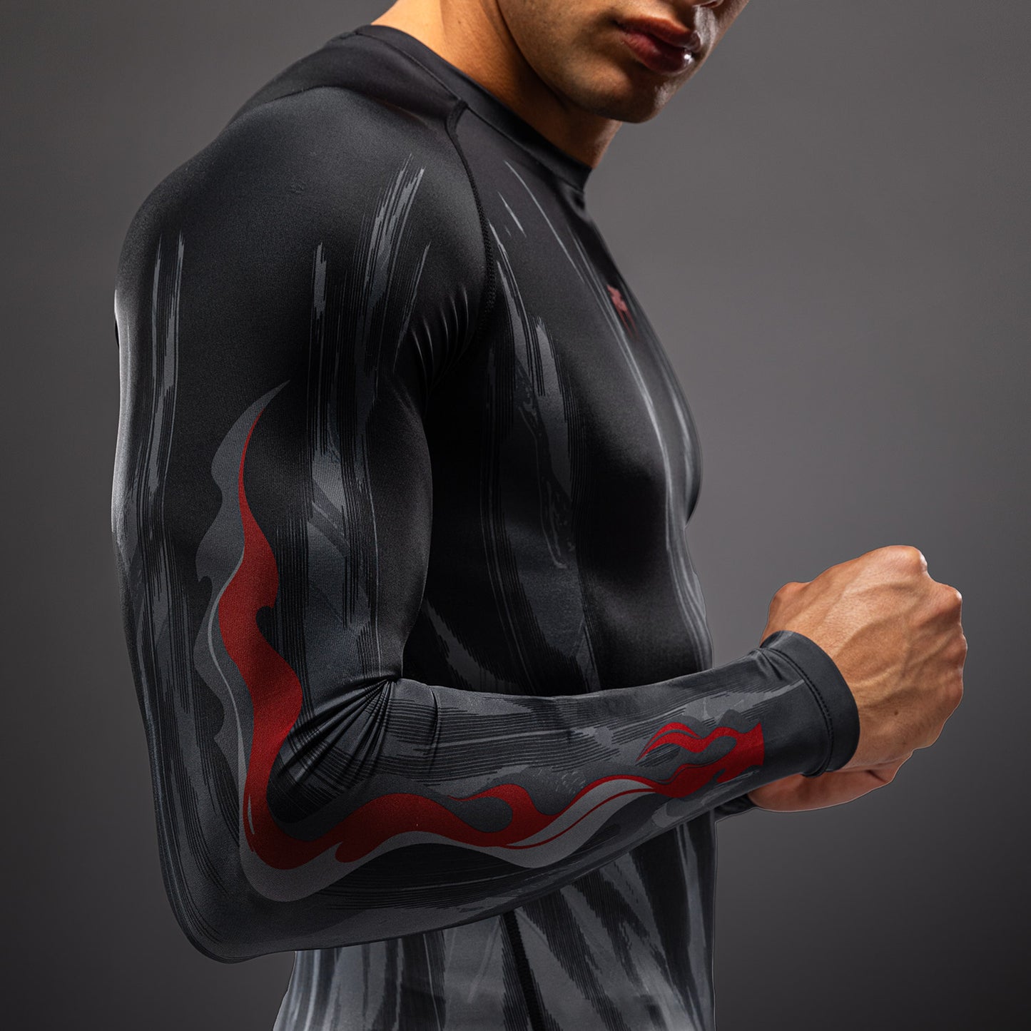 Venum Demon Long Sleeve Rashguard - Black/Grey