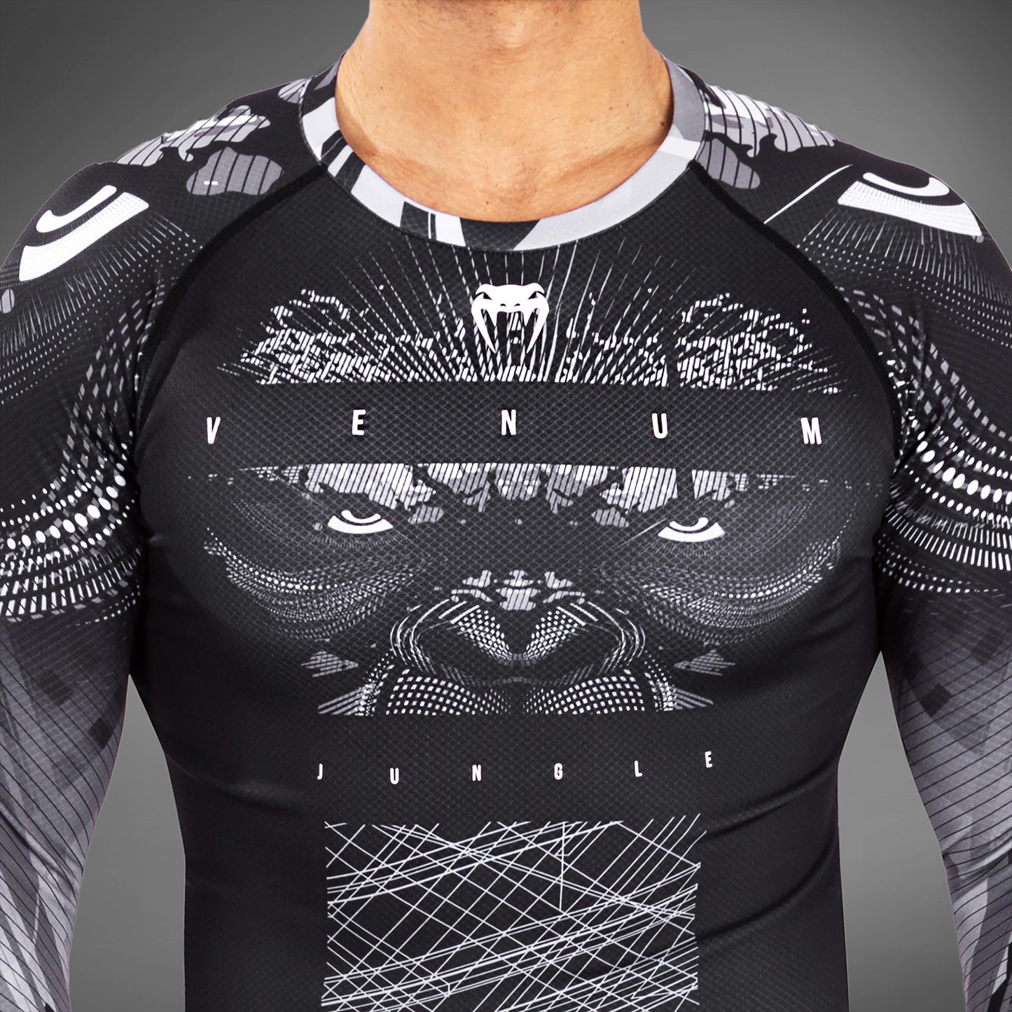 Venum Gorilla Jungle Rashguards Long Sleeves - Black/White