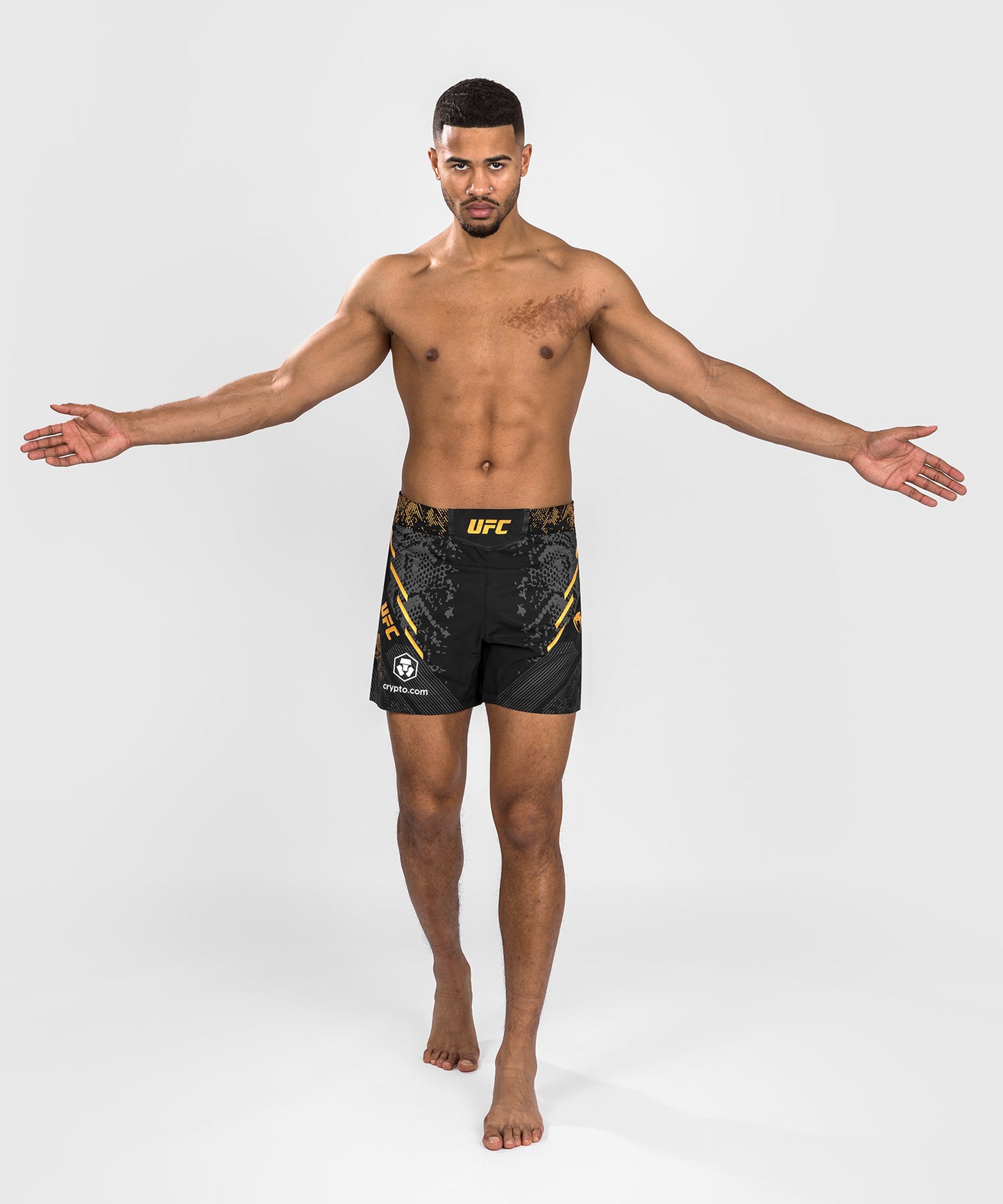 UFC Adrenaline by Venum Personalized Authentic Fight Night Men's Fight Short - Short Fit - Black/Gold