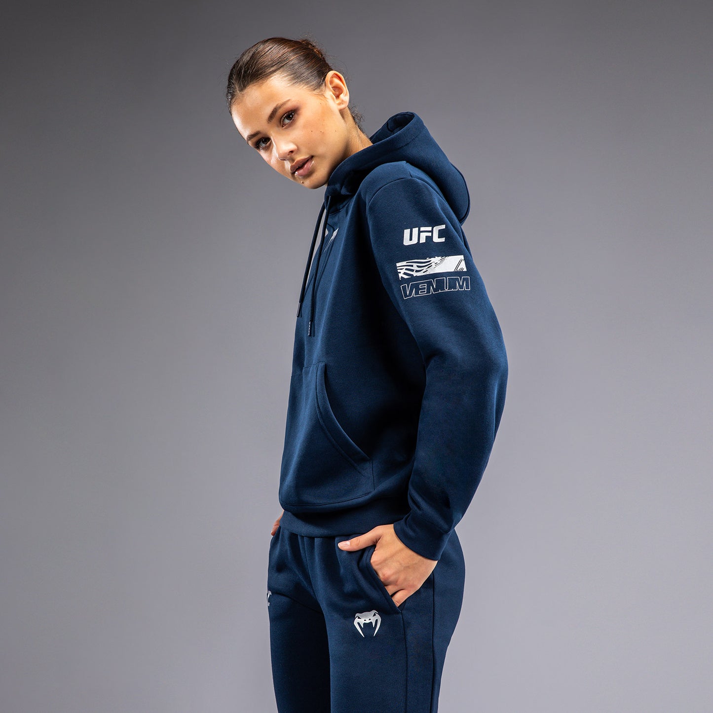 UFC Fusion by Venum Fight Week Women’s Pullover Hoodie - Solid Oceanic Blue