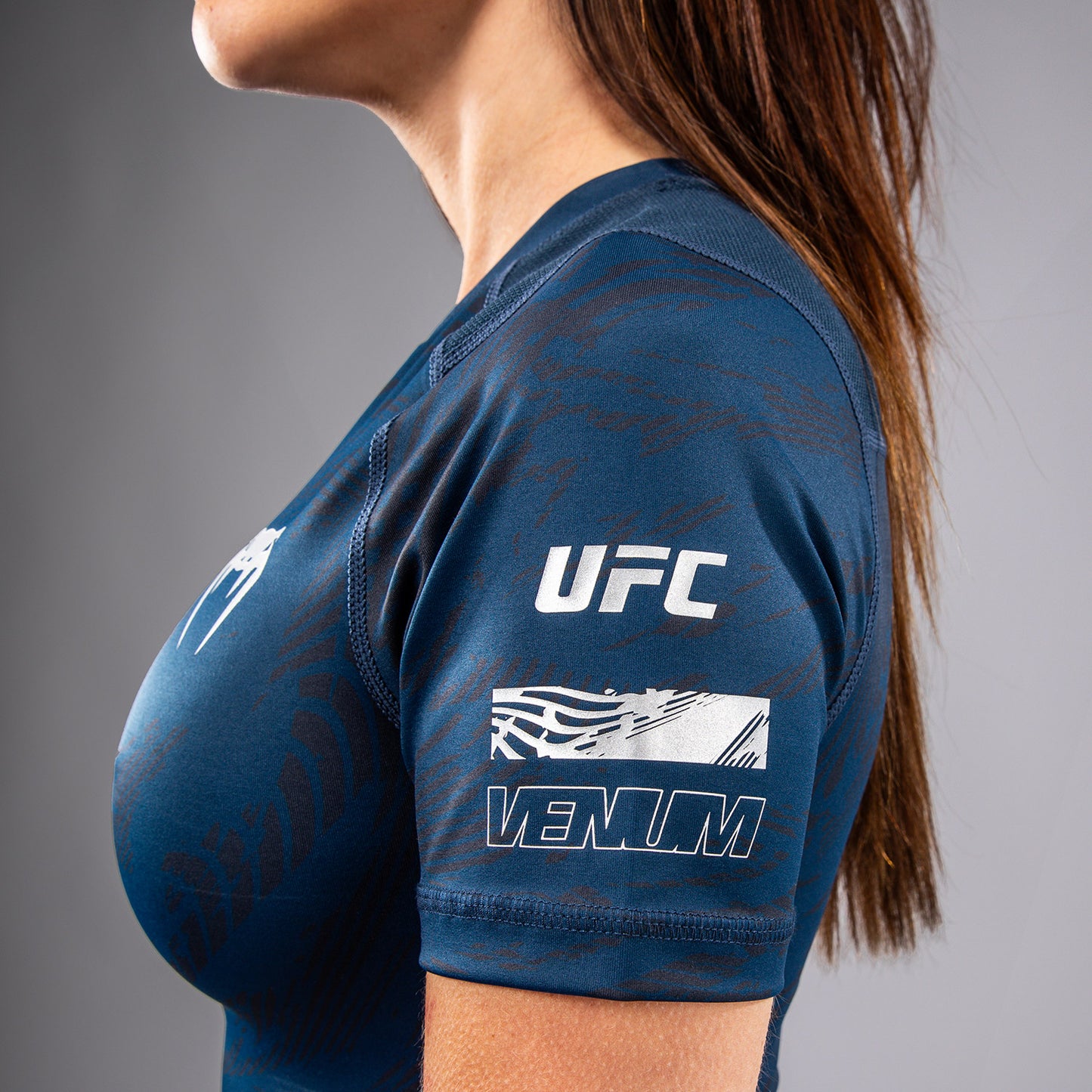 UFC Fusion by Venum Fight Week Women’s Performance Short Sleeve Rashguard - Oceanic Blue