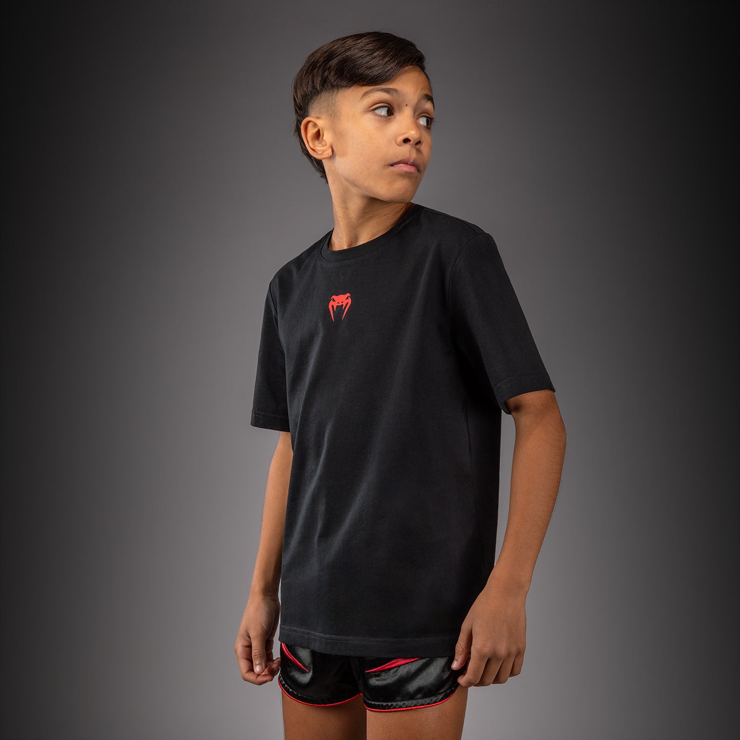 Venum Attack Kids Cotton T-Shirt - Black/Red