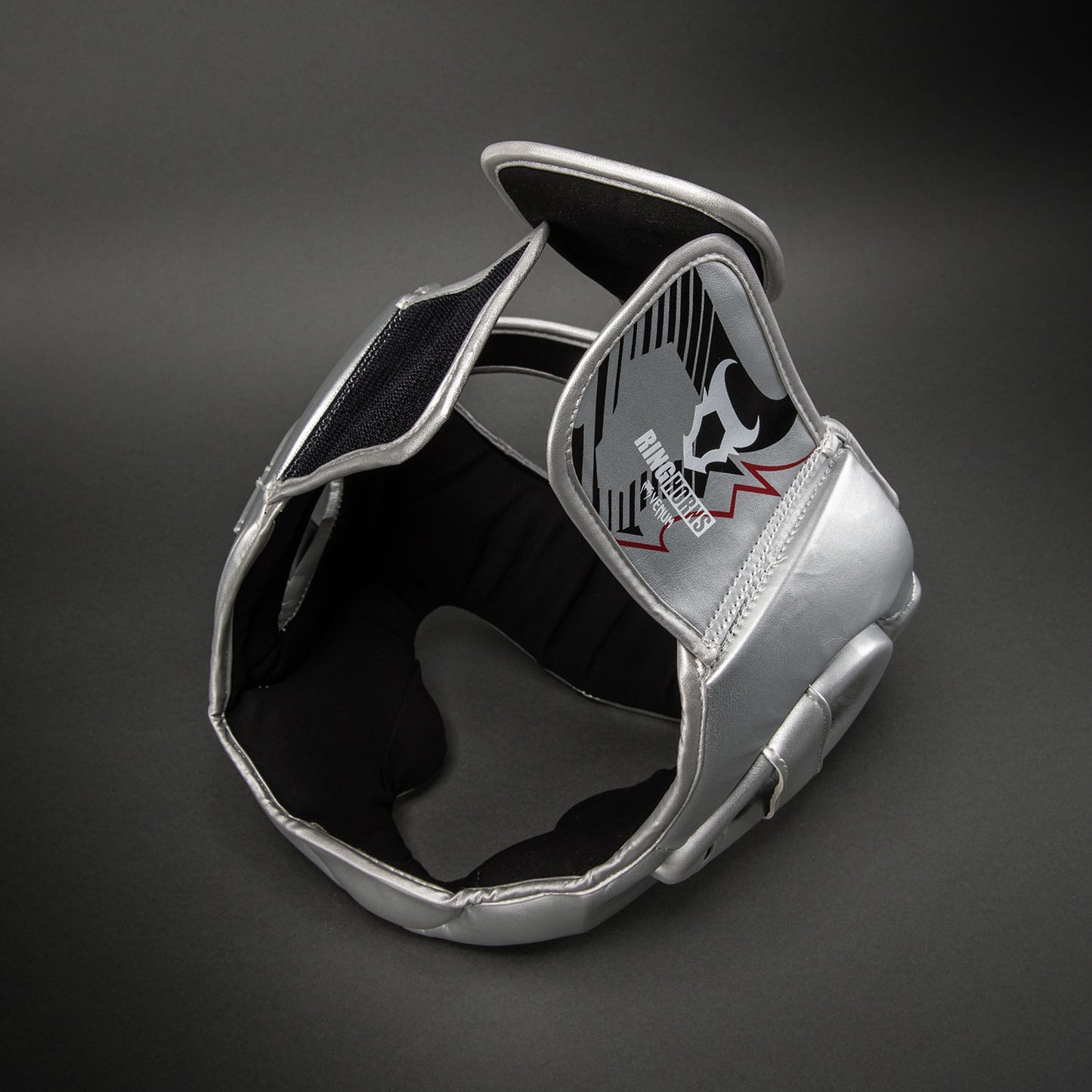 Ringhorns Charger by Venum Headgear- Silver/Black