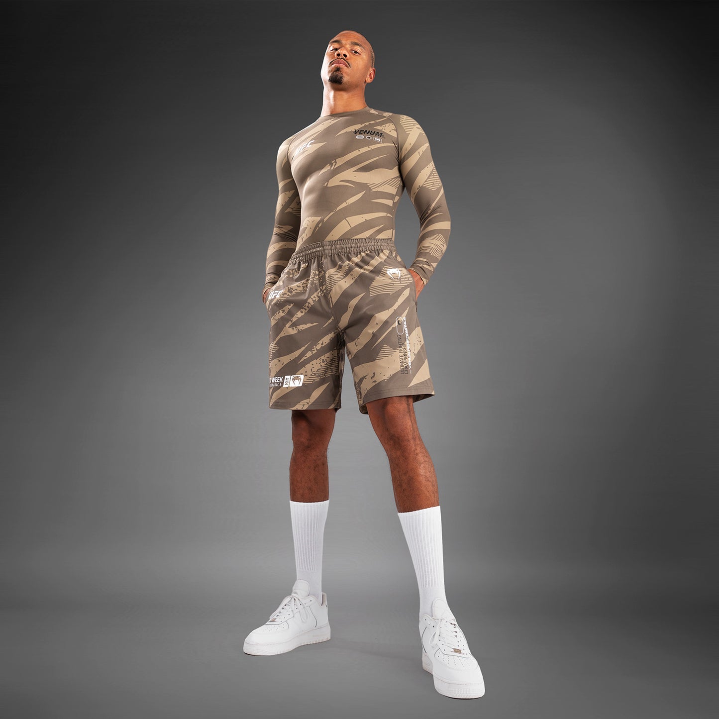 UFC Adrenaline by Venum Fight Week Performance Men’s Shorts - Desert Camo