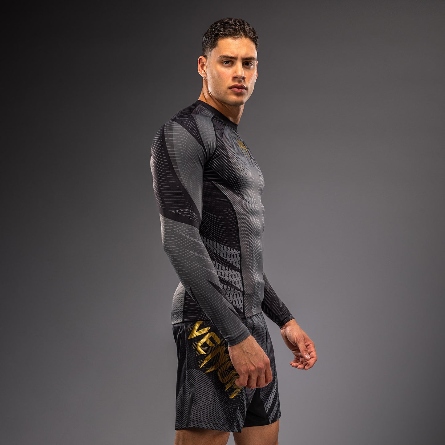 Venum Galactic 3.0 Long Sleeve Rashguard - Black/Gold