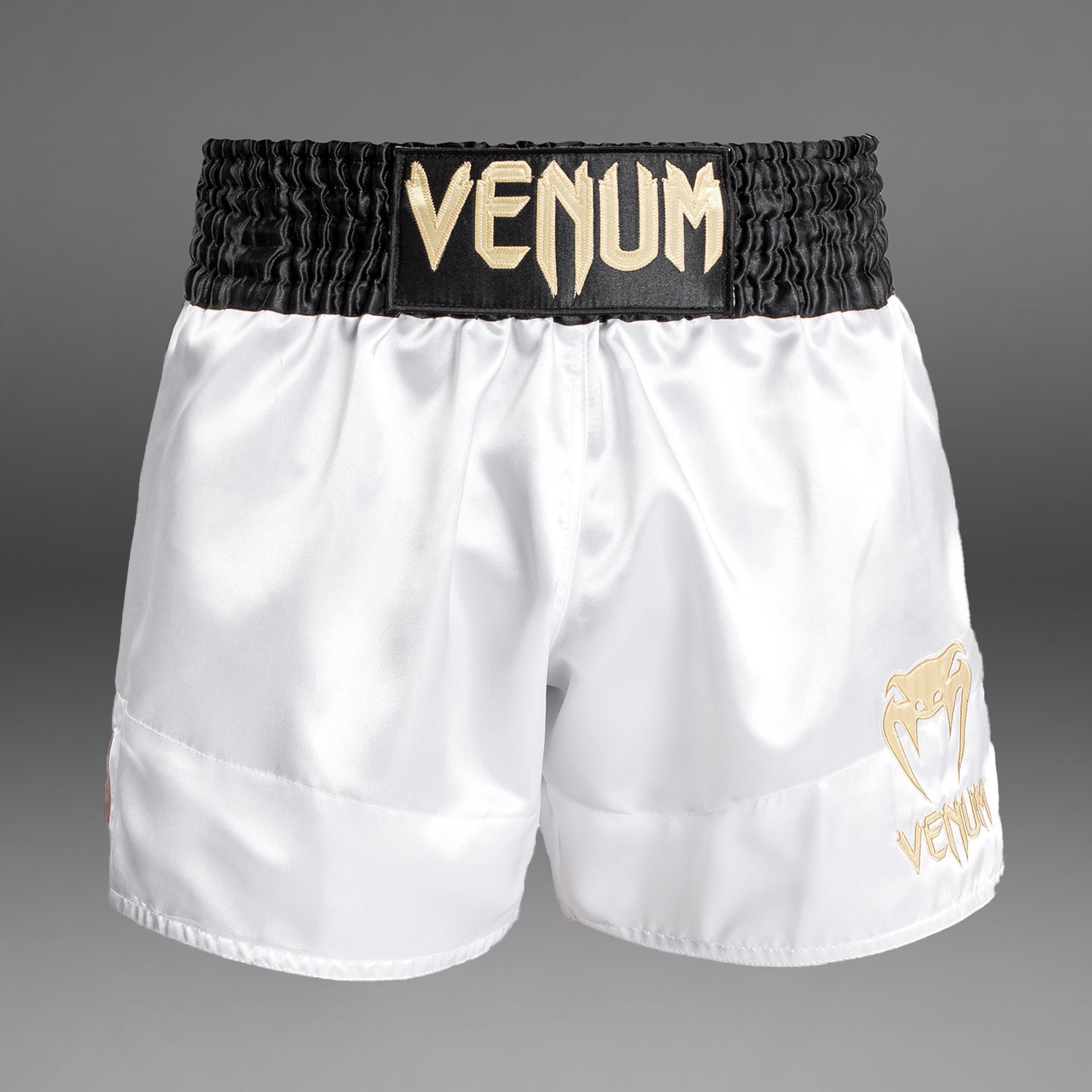 Venum Classic Muay Thai Short - White/Gold/Black