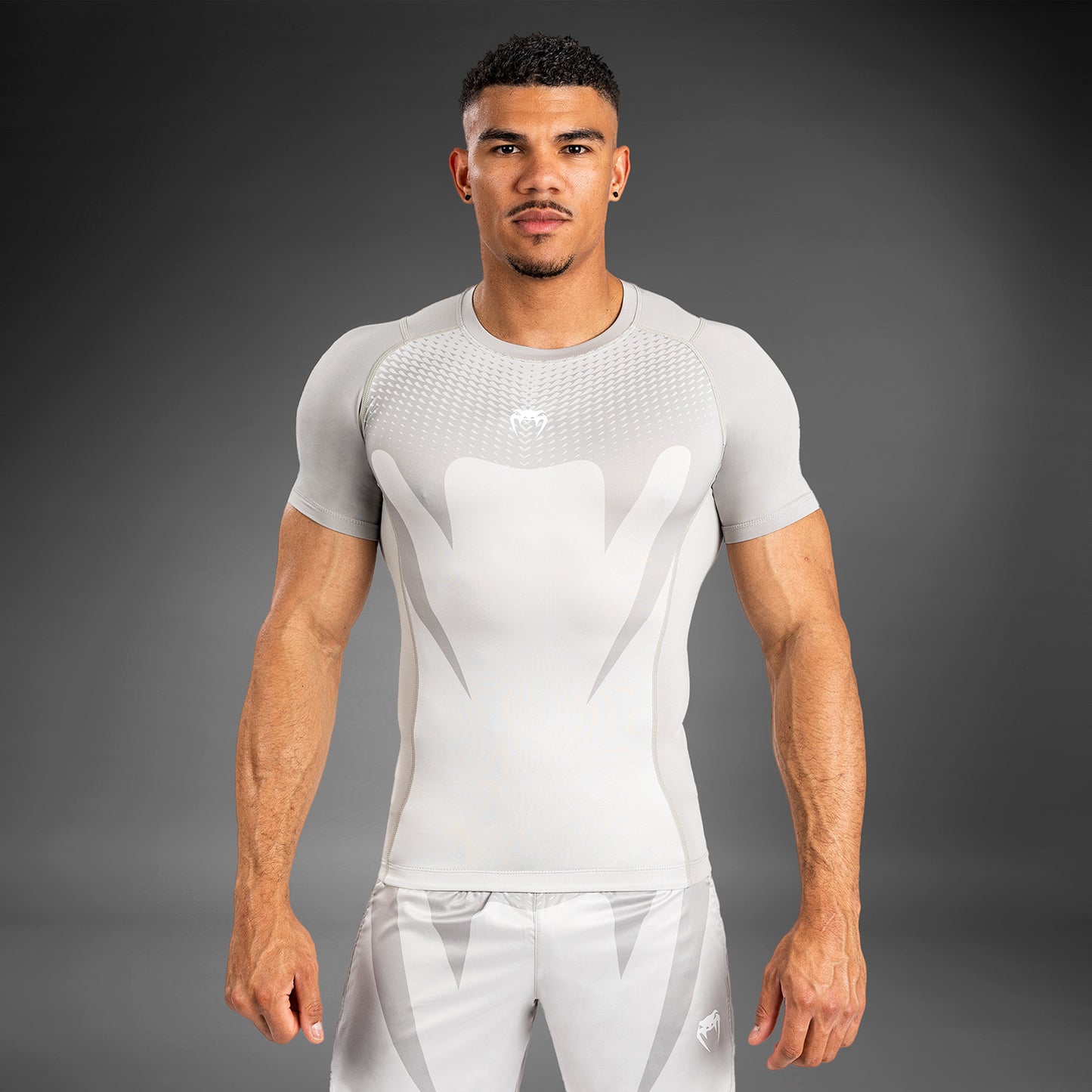 Venum Attack Men's Short Sleeve Rashguard - Sand