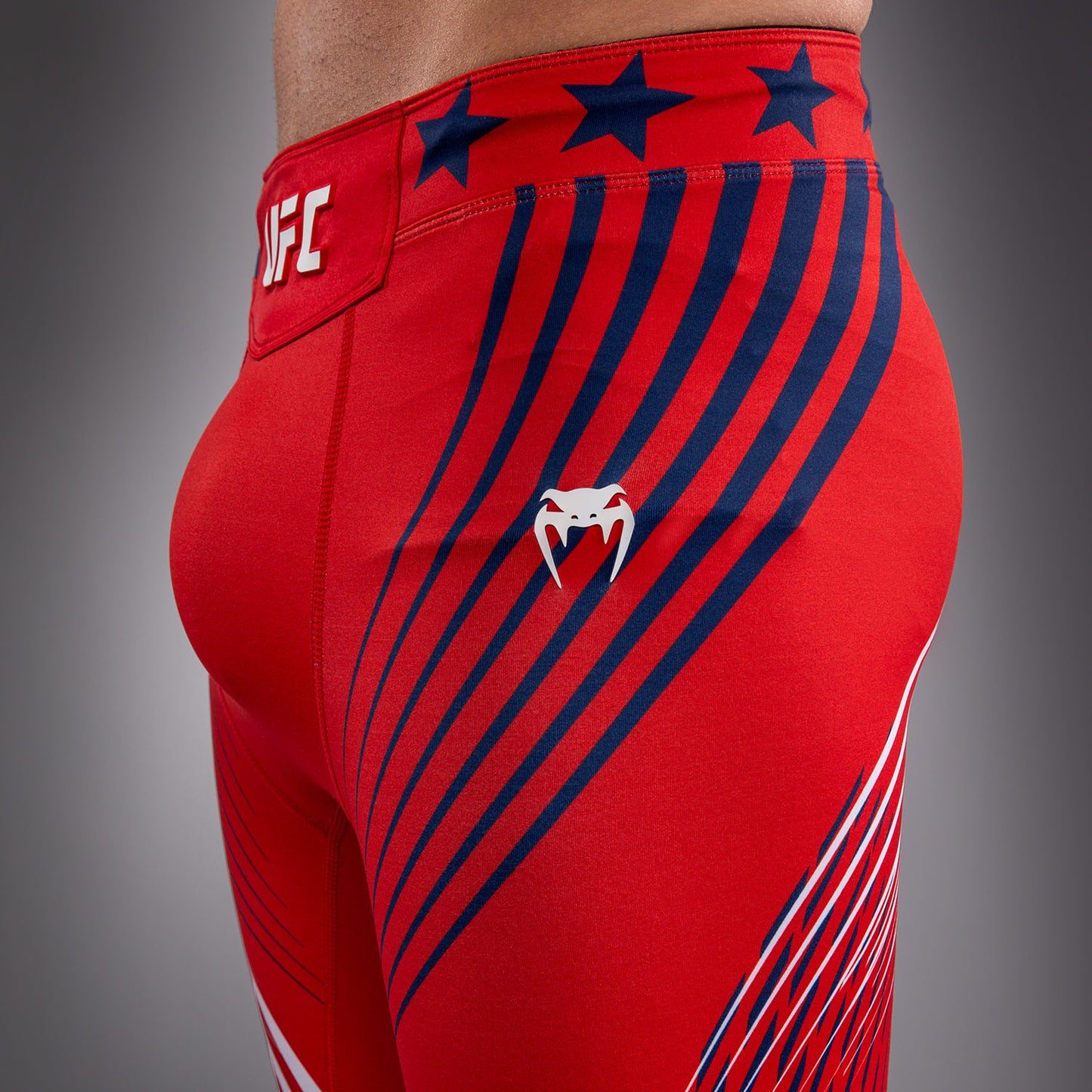 Men's Official UFC Freedom 250 by Venum Red Authentic Fight Night Vale Tudo Short