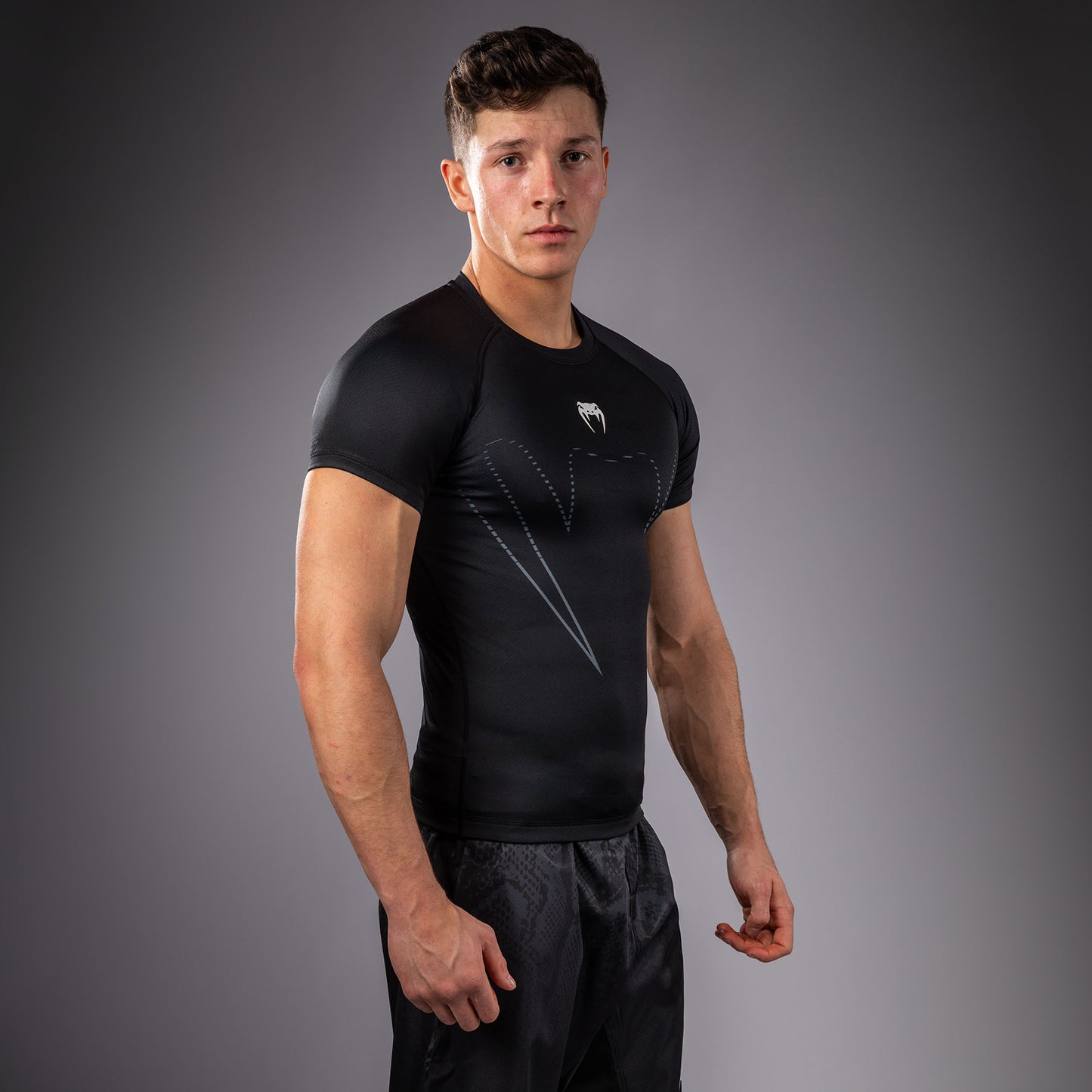 Venum Edge short sleeves Rashguard - Black/Sand
