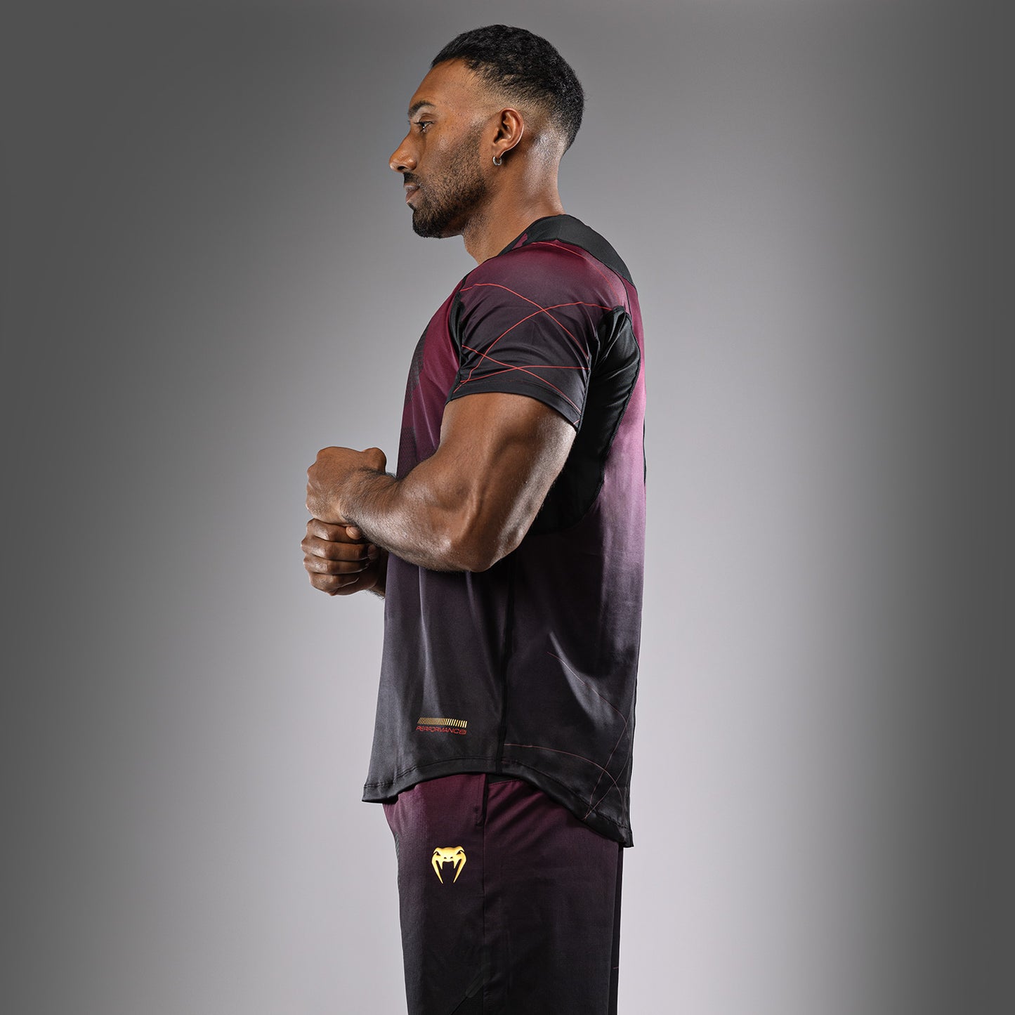 Venum Tactical XT Dry tech T-shirt - Black/Burgundy/Gold