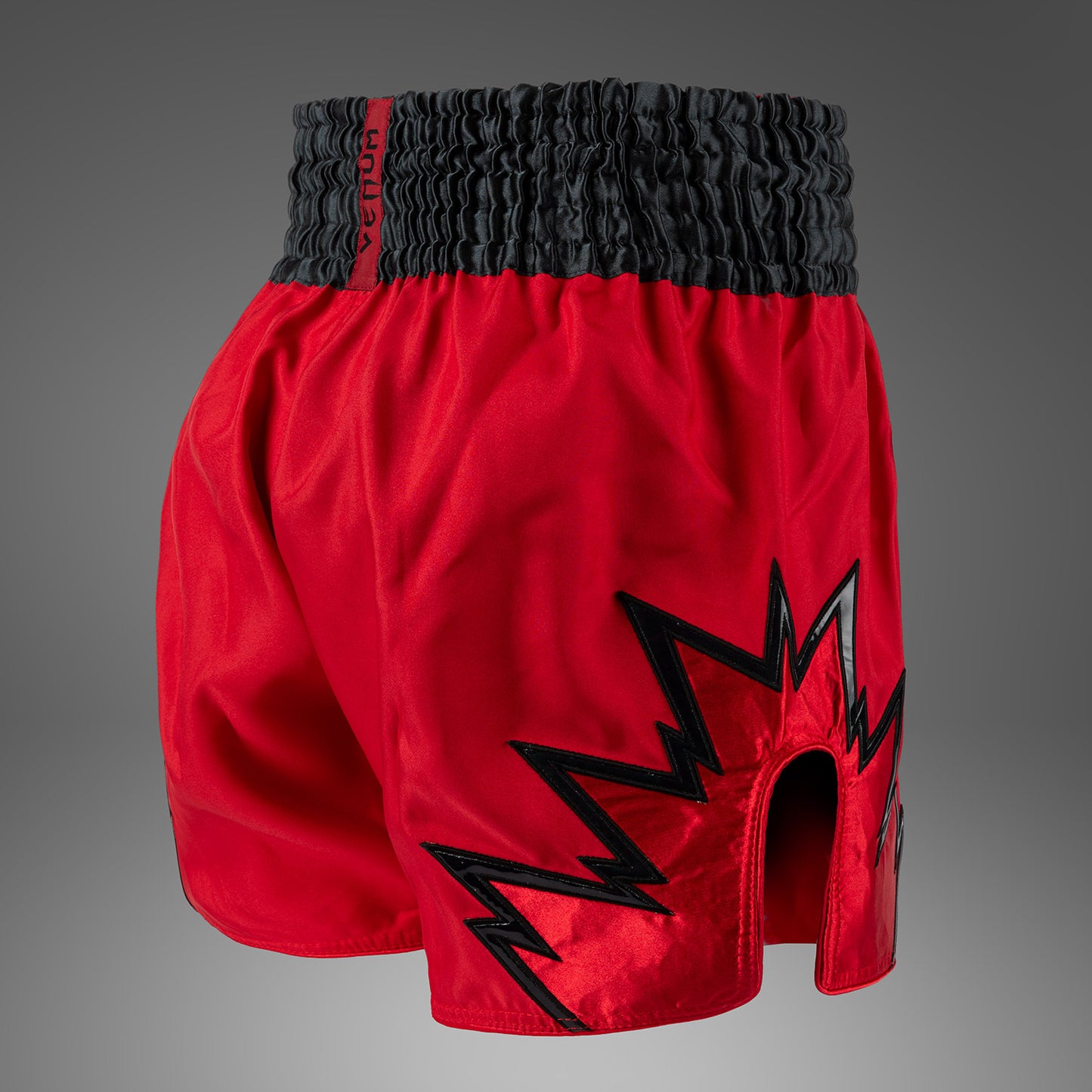 Venum Inferno Muay Thai Shorts - Red/Charcol Grey/Black