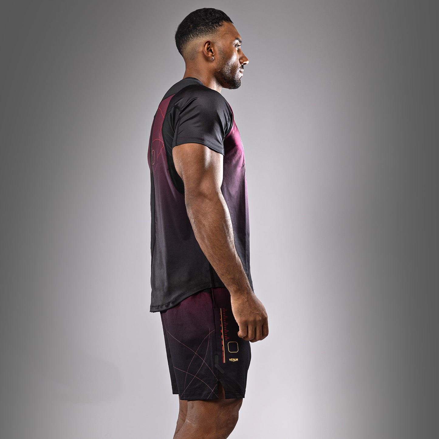 Venum Tactical XT Dry tech T-shirt - Black/Burgundy/Gold