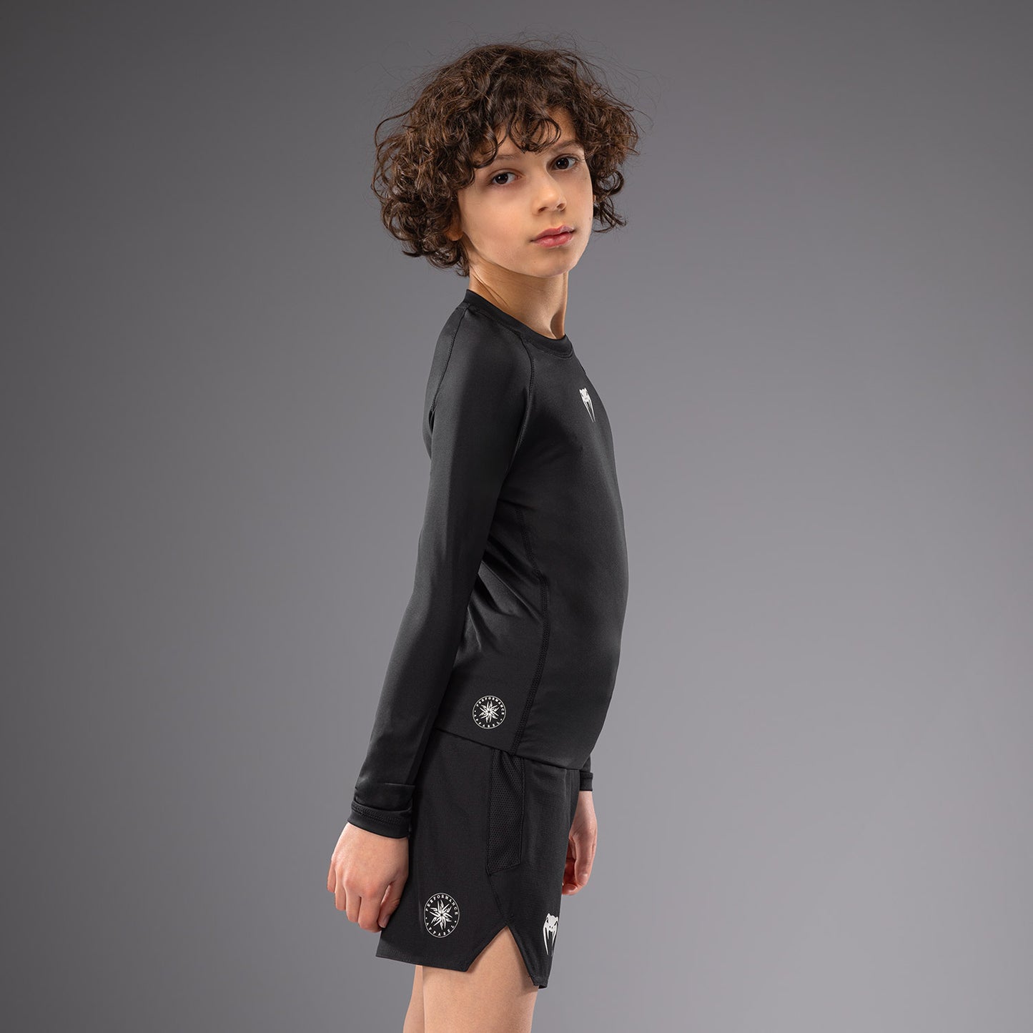 Venum Contender Kids Rashguards Long Sleeves - Black
