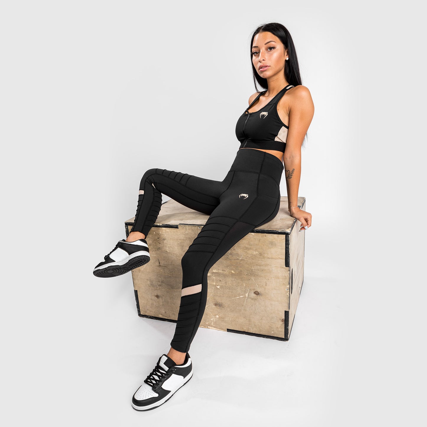 Venum Moto Leggings 7/8 - For Women - Black/Sand