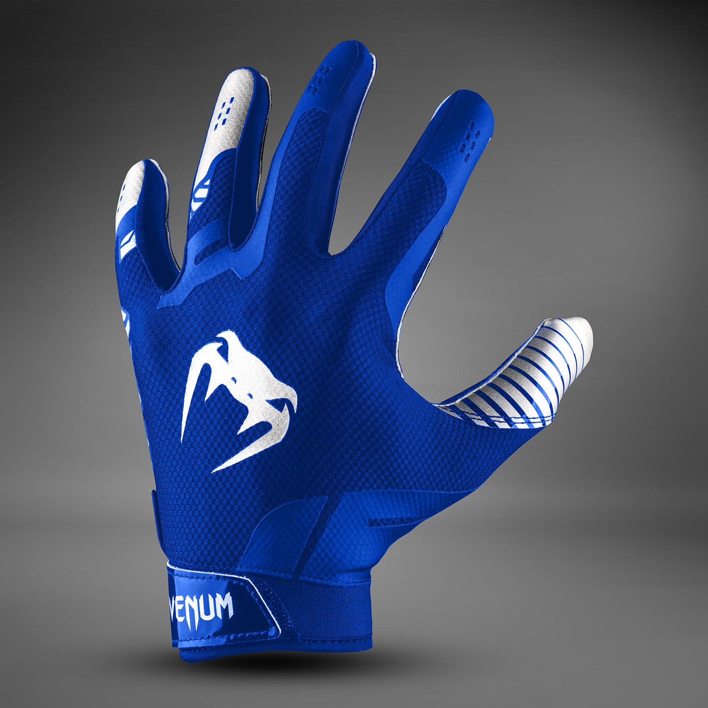 Venum Elite Football Gloves - Royal Blue/Silver