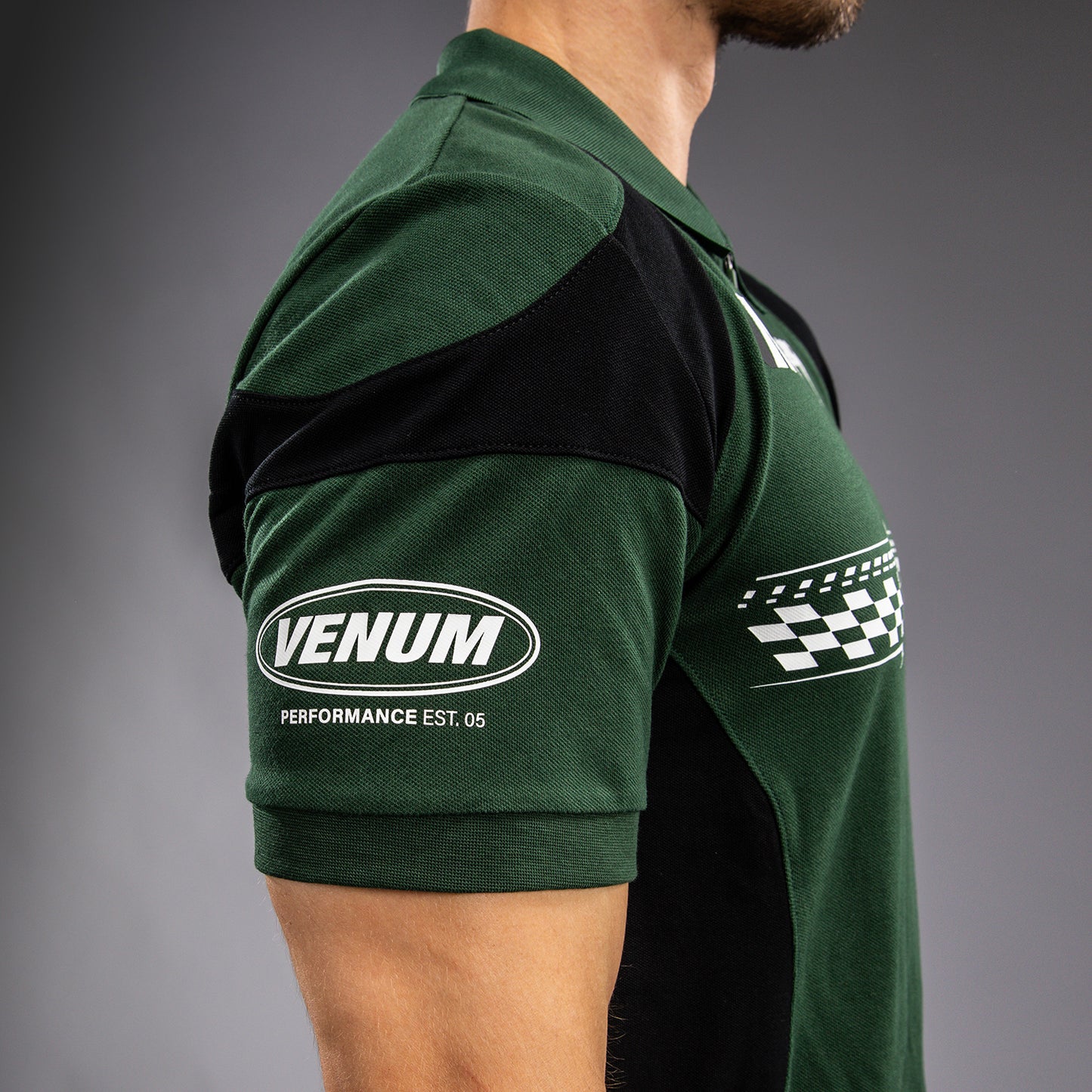 Venum Motorsport Cotton Polo - Deep Forest
