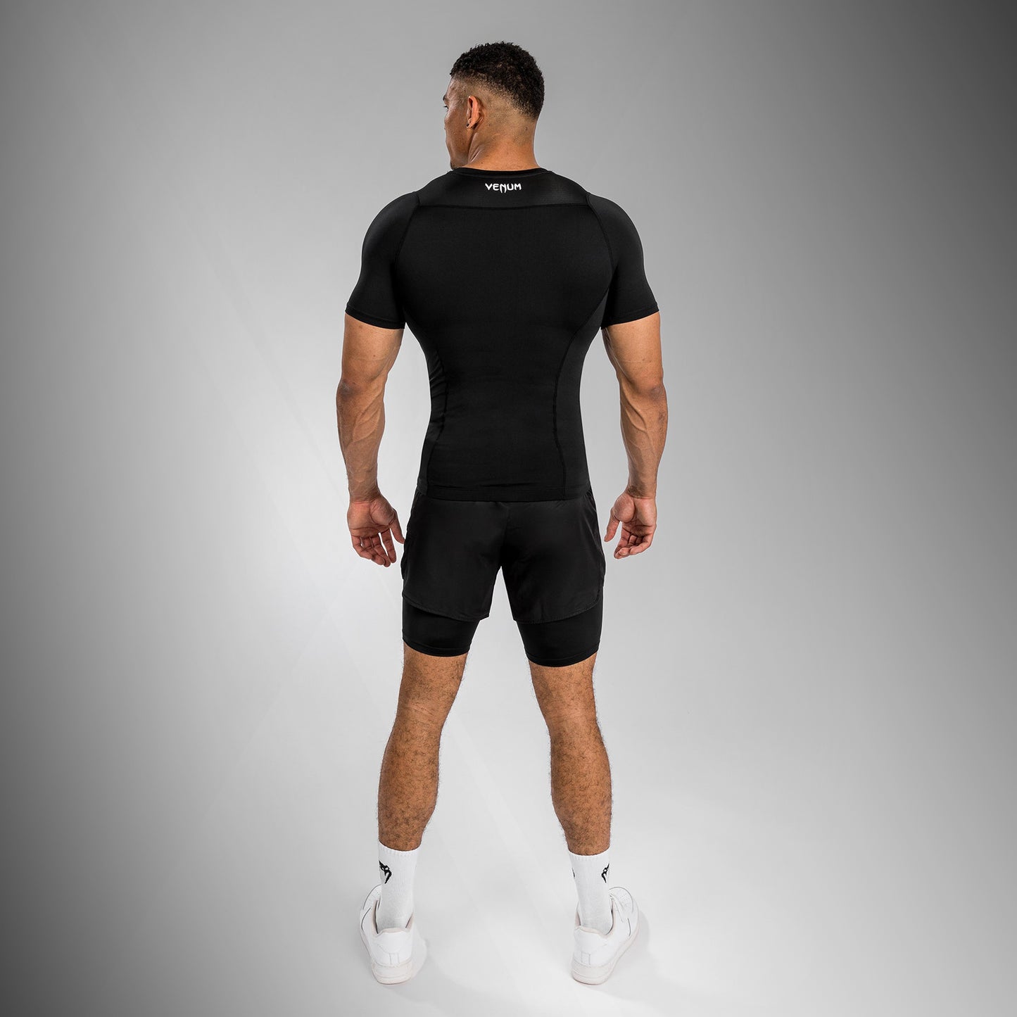 Venum Attack Men's Short Sleeve Rashguard - Black/Grey