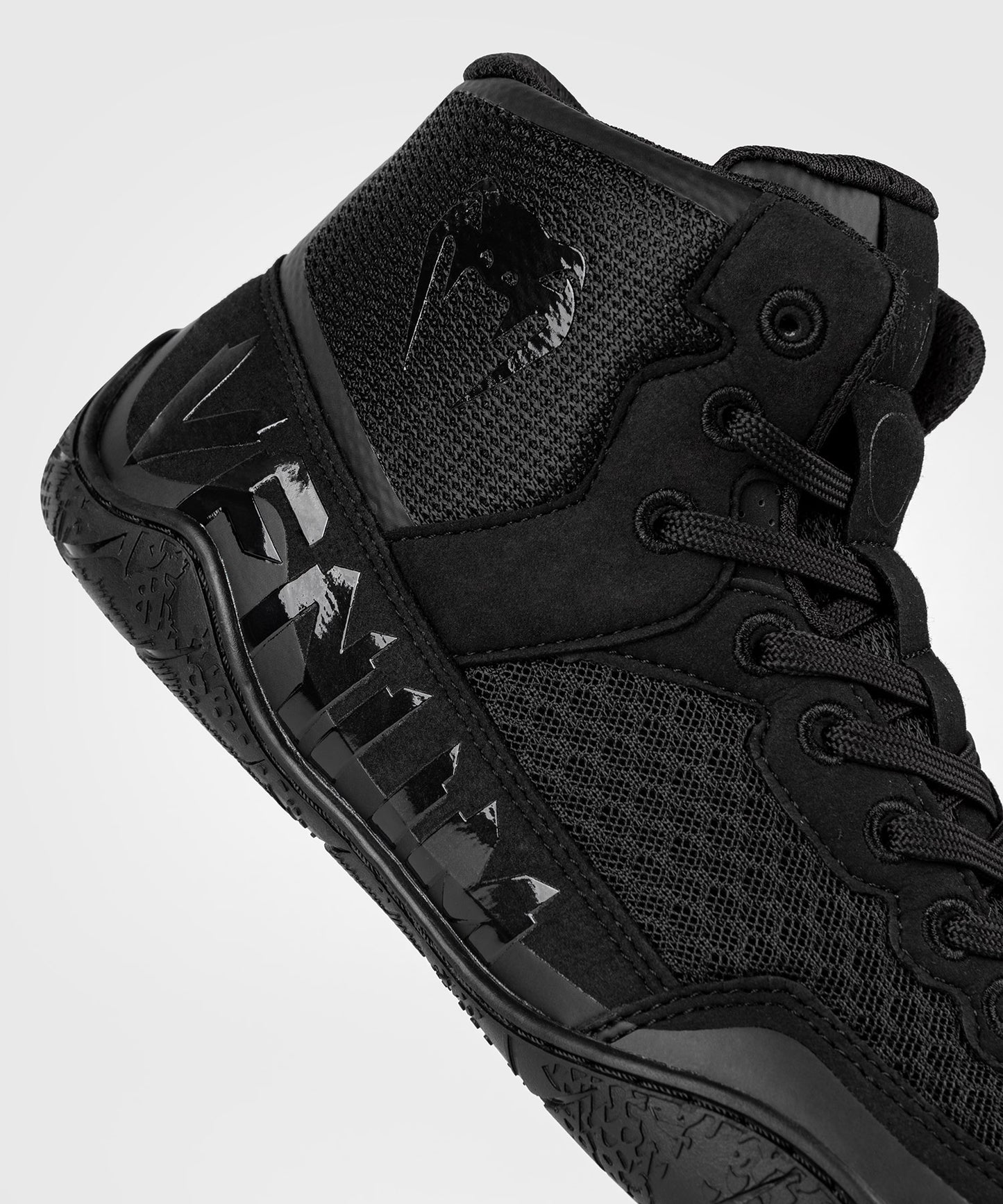 Venum Elite Wrestling Shoes - Black/Black