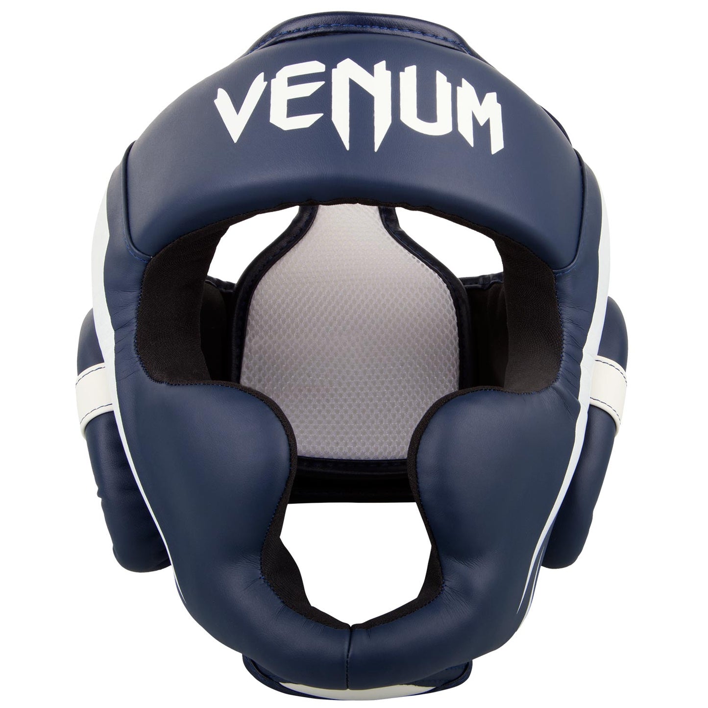 Venum Elite Headgear - White/Navy Blue